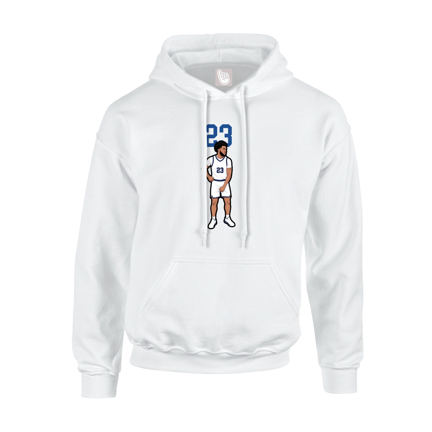 Hoodie — Number Top in White