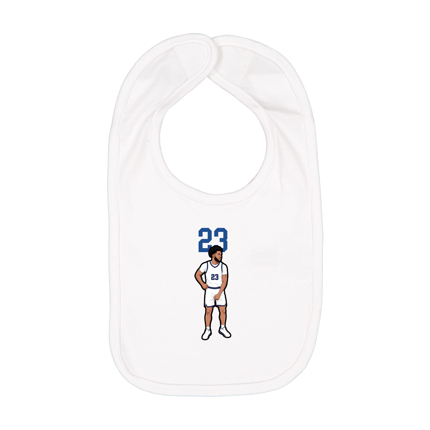 Infant Bib — Number Top in White