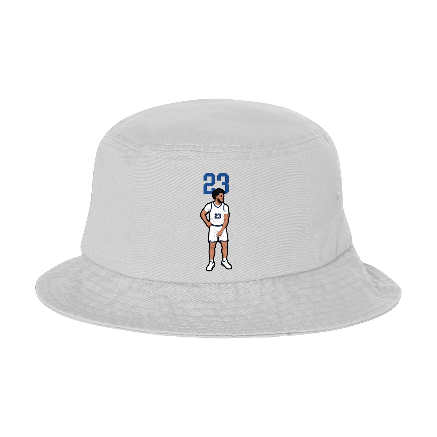 Bucket Cap — Number Top in White