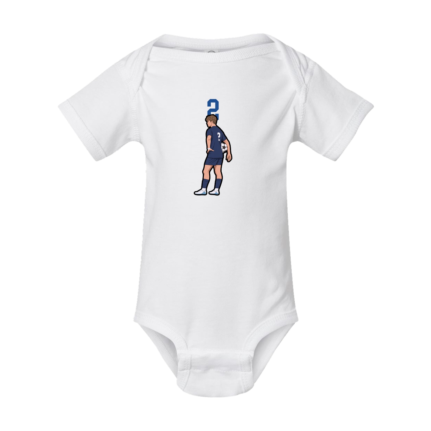 Baby Onesie — Number Top in White