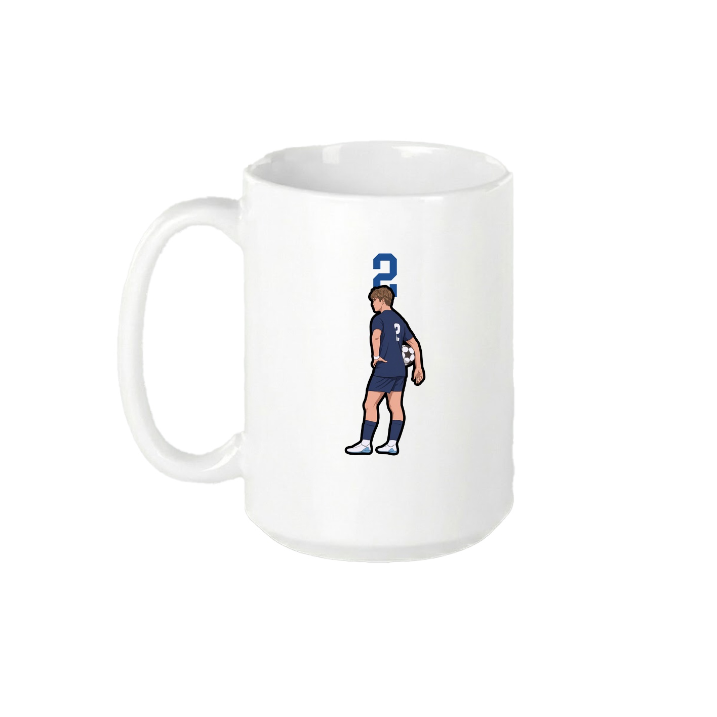 15oz Coffee Mug — Number Top in White