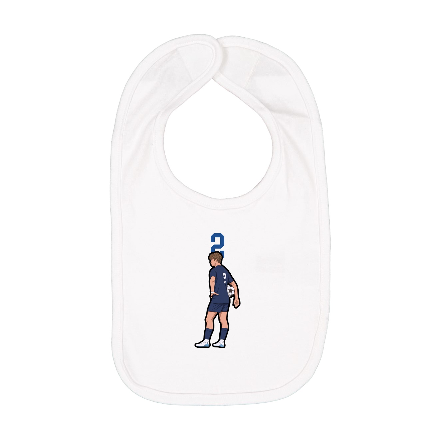 Infant Bib — Number Top in White
