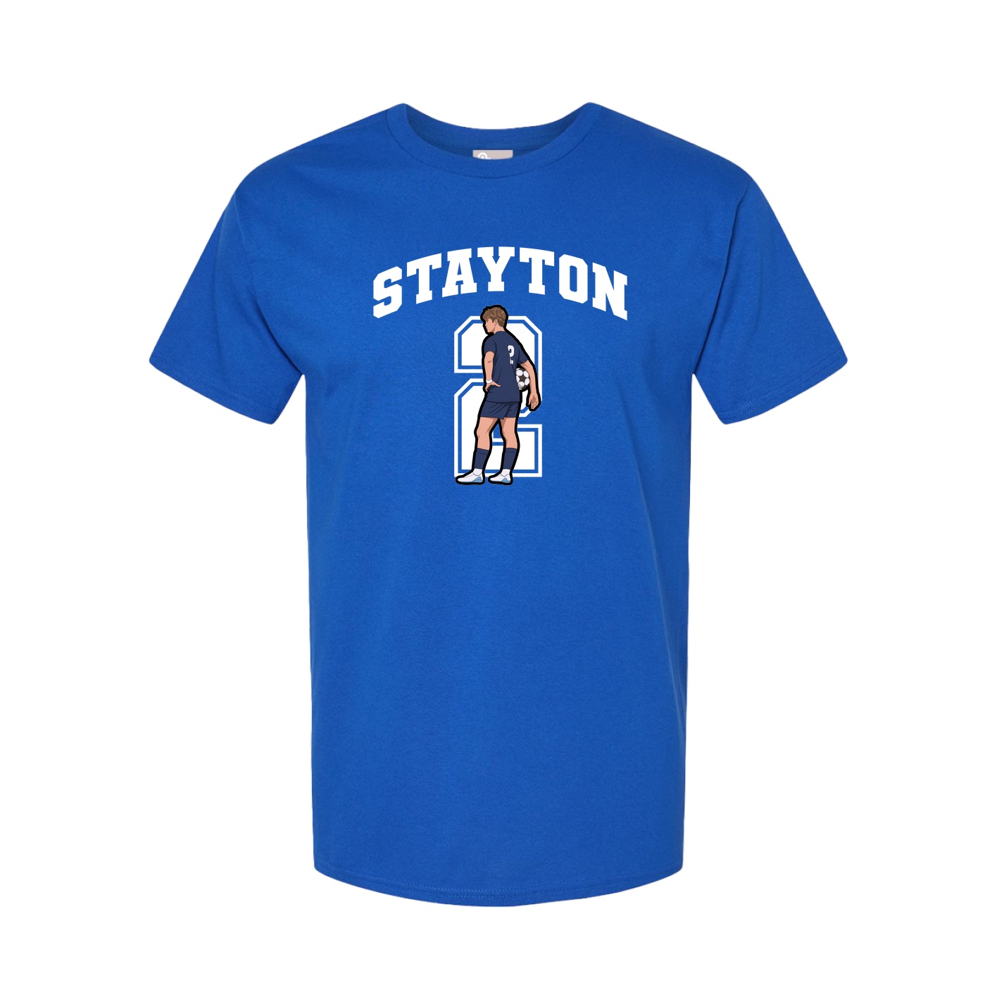 Youth Tee — Number in Royal