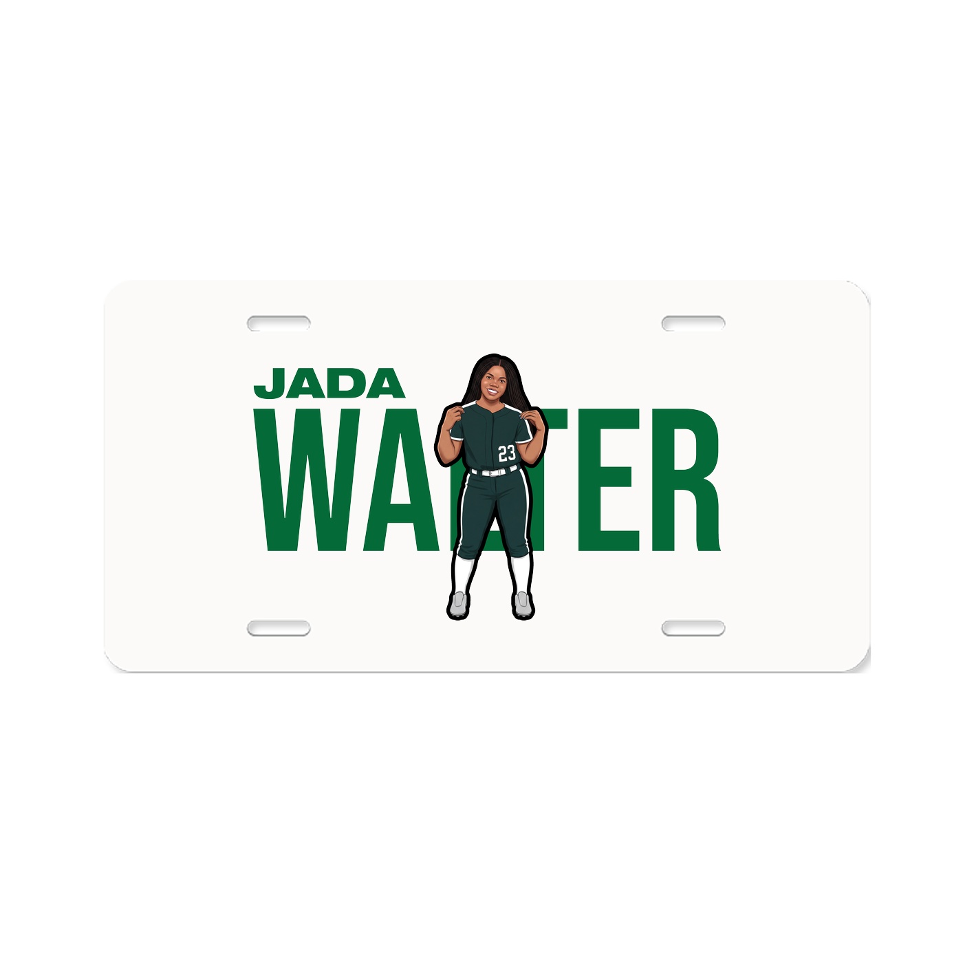 License Plate — Player Name in Classic
