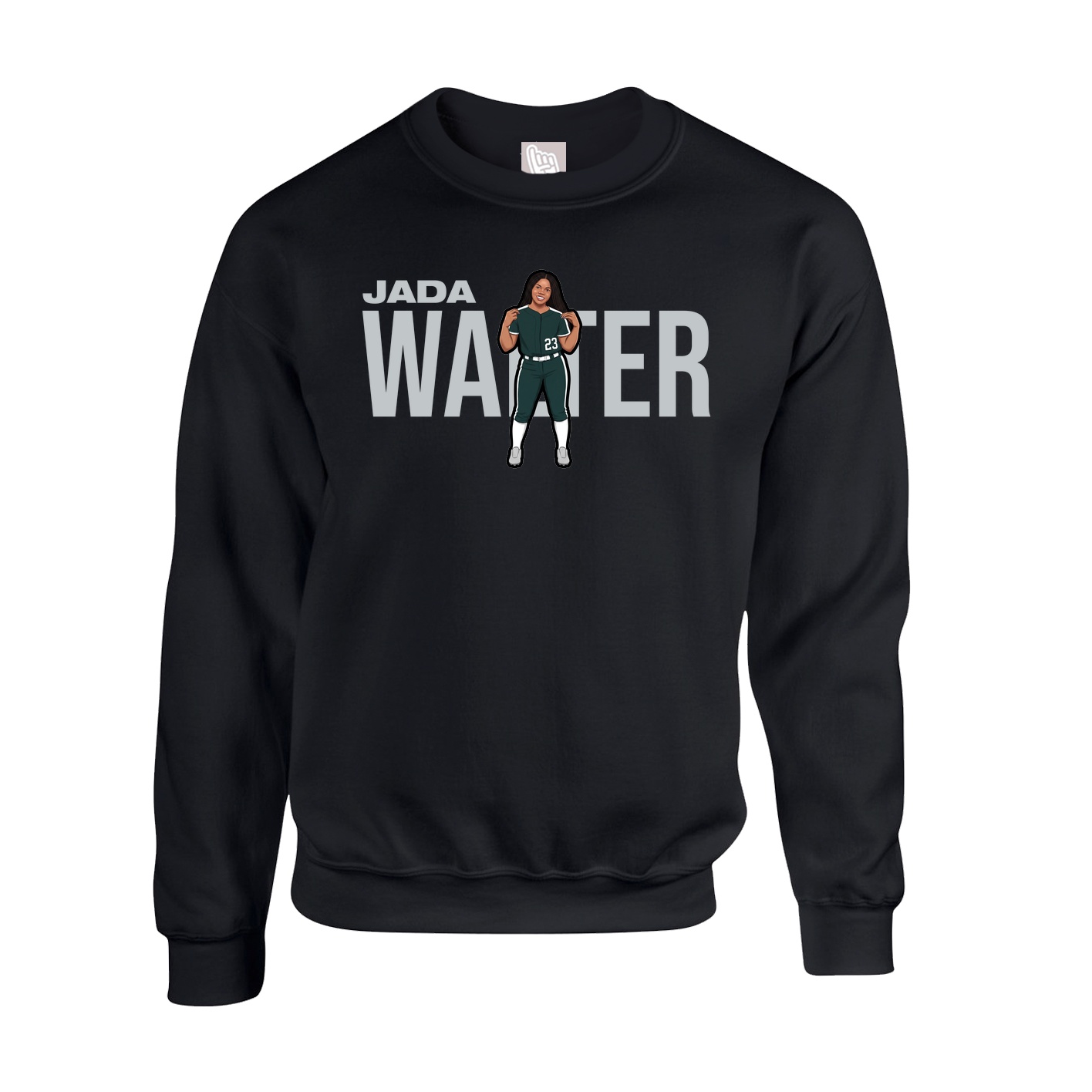 Fleece Crew — Player Name in Black