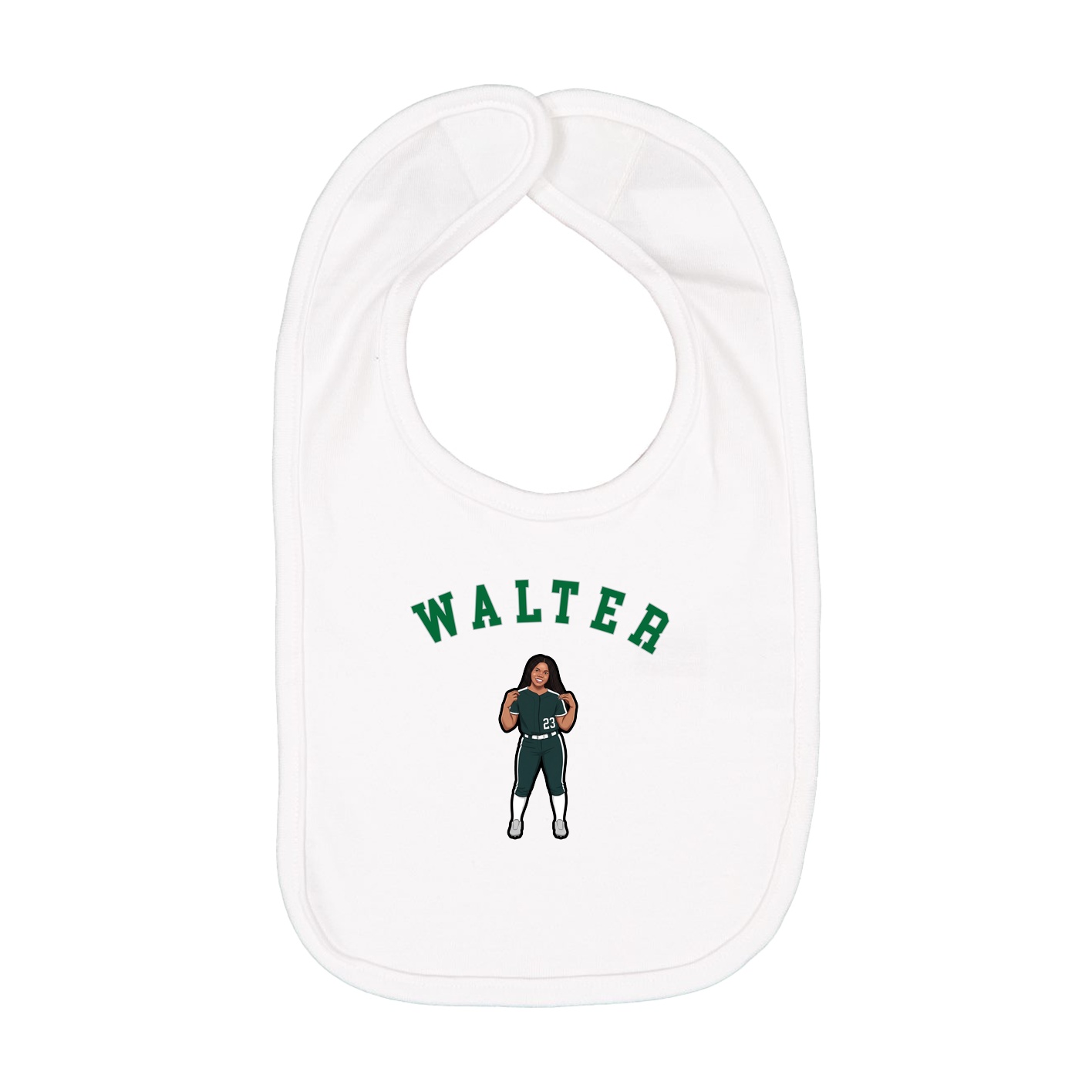 Infant Bib — Shirsey Arch in White
