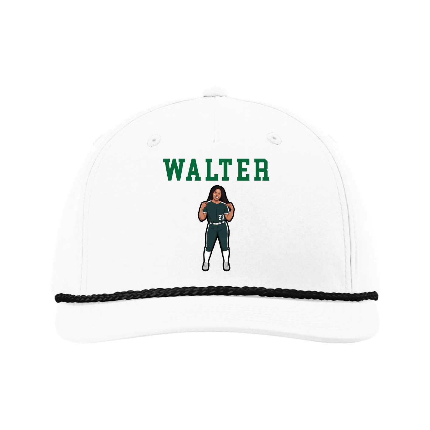 Five-Panel Classic Rope Cap — Shirsey in White
