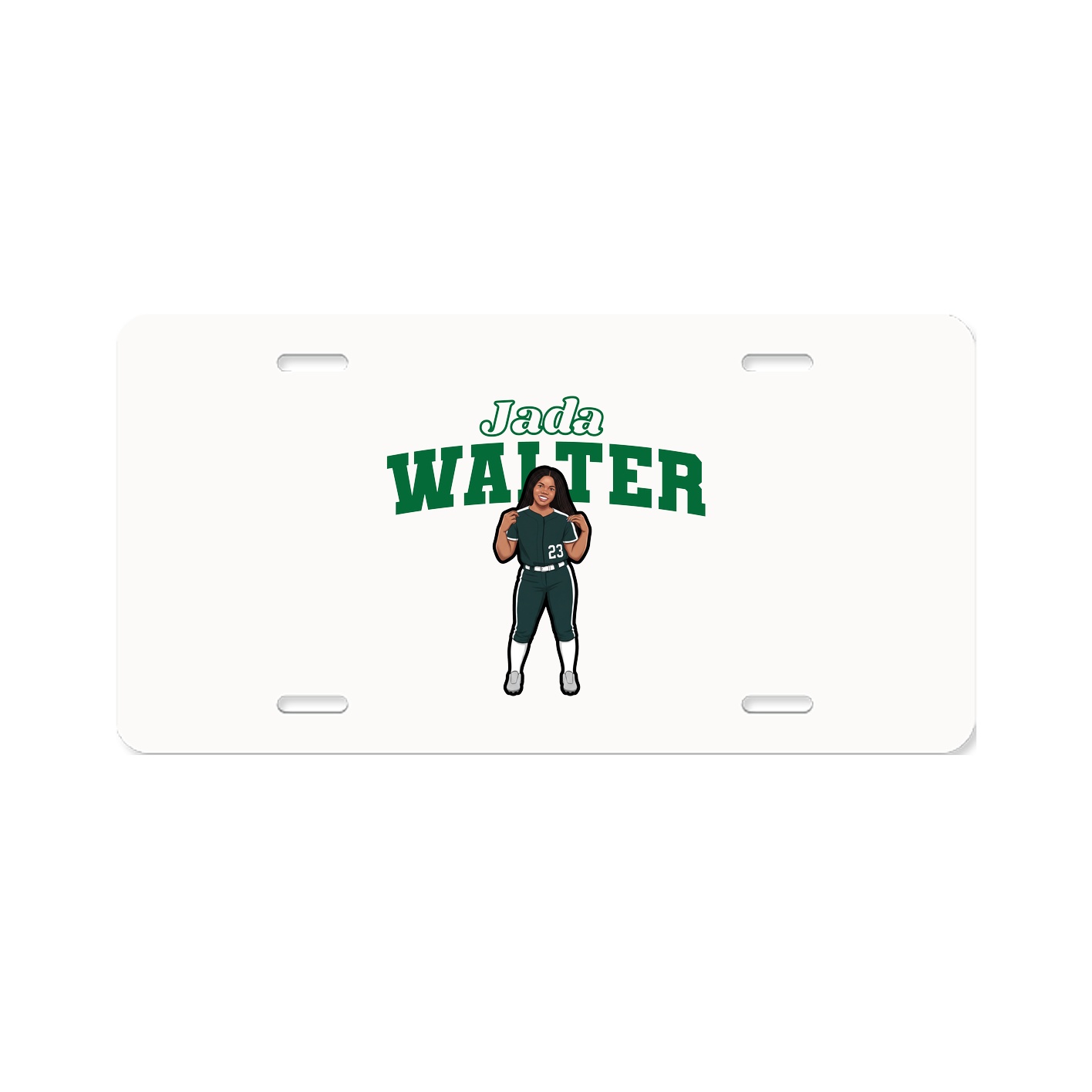 License Plate — Name Arch in Classic