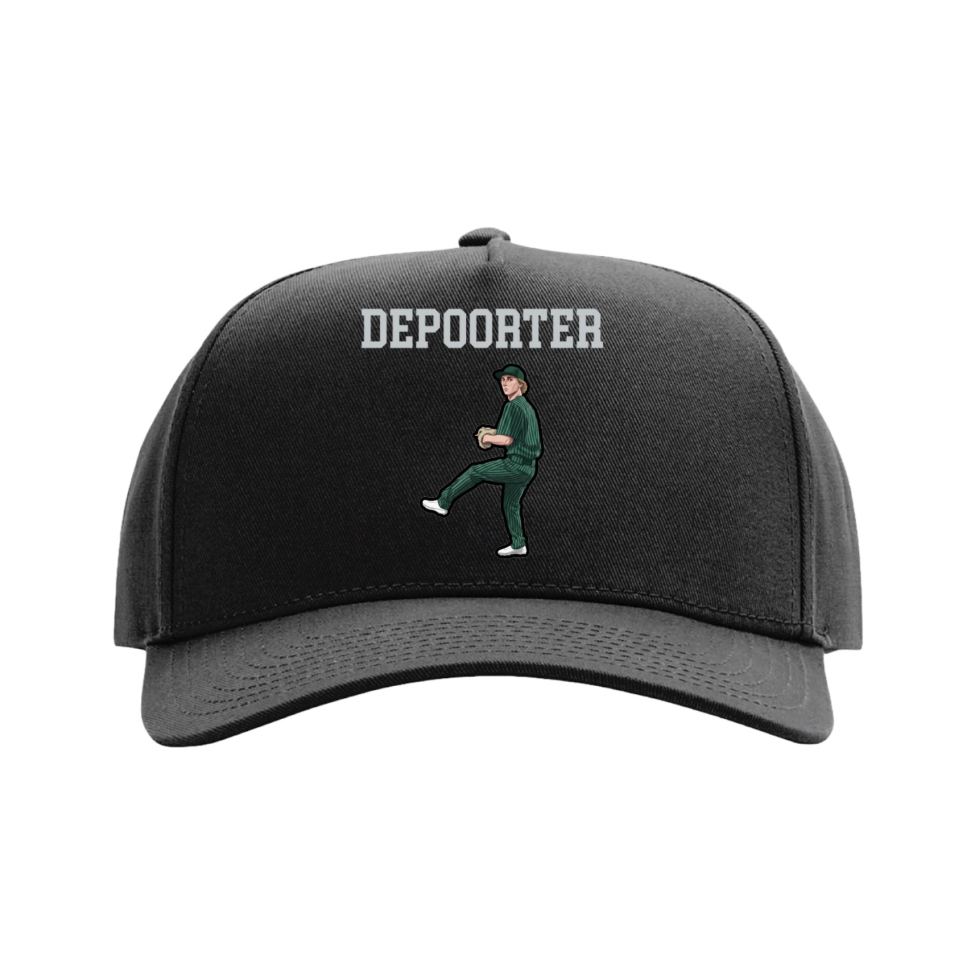 Full Fabric Five-Panel Champ Cap — Shirsey in Black