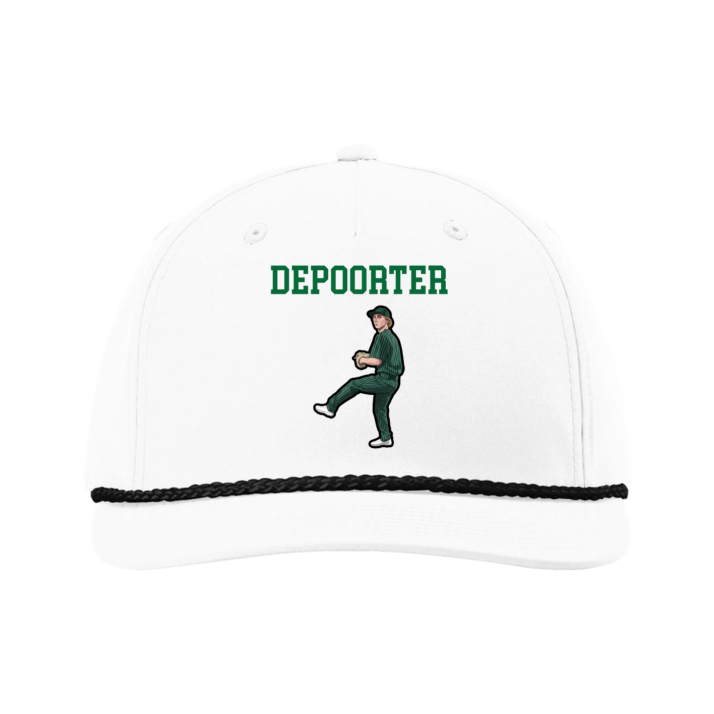 Five-Panel Classic Rope Cap — Shirsey in White