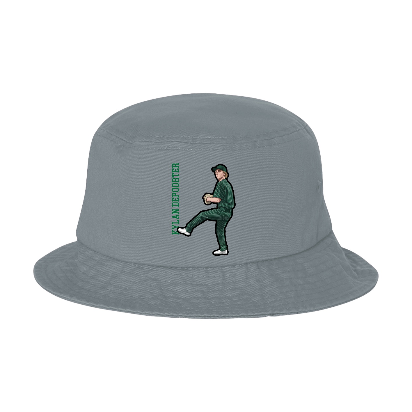 Bucket Cap — Name Vertical in Grey