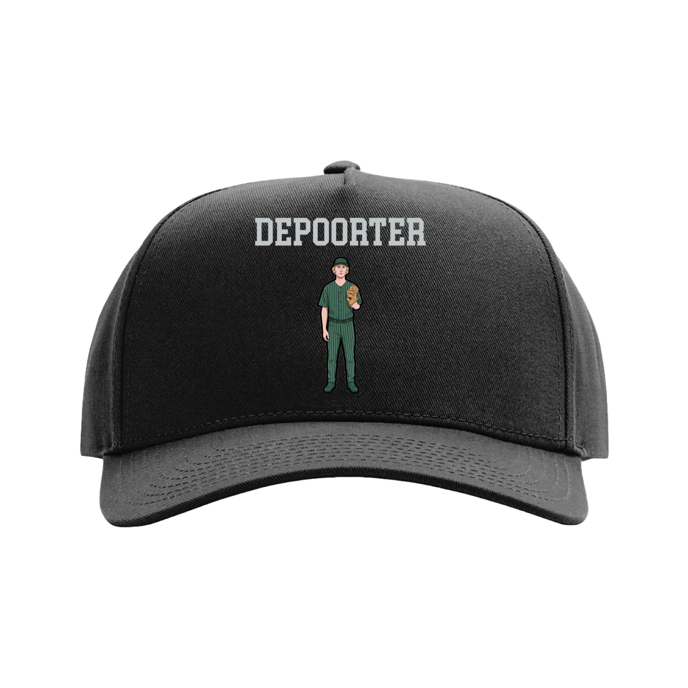 Full Fabric Five-Panel Champ Cap — Shirsey in Black
