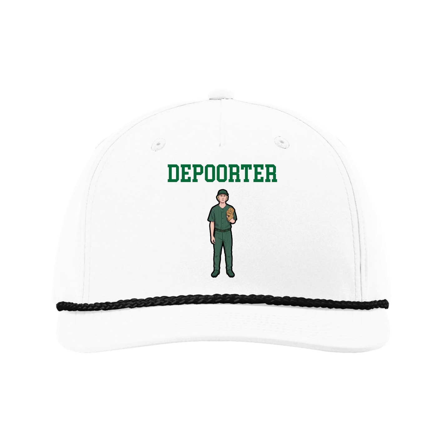 Five-Panel Classic Rope Cap — Shirsey in White