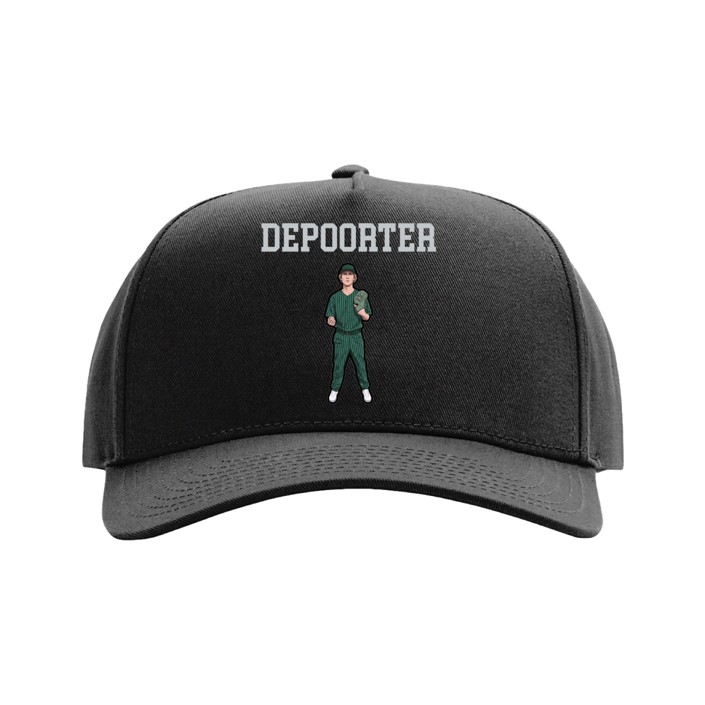Full Fabric Five-Panel Champ Cap — Shirsey in Black