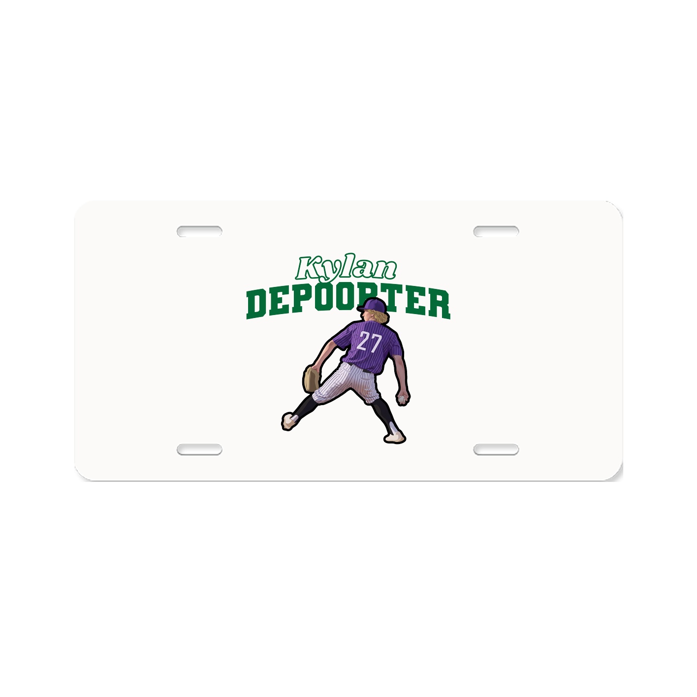 License Plate — Name Arch in Classic