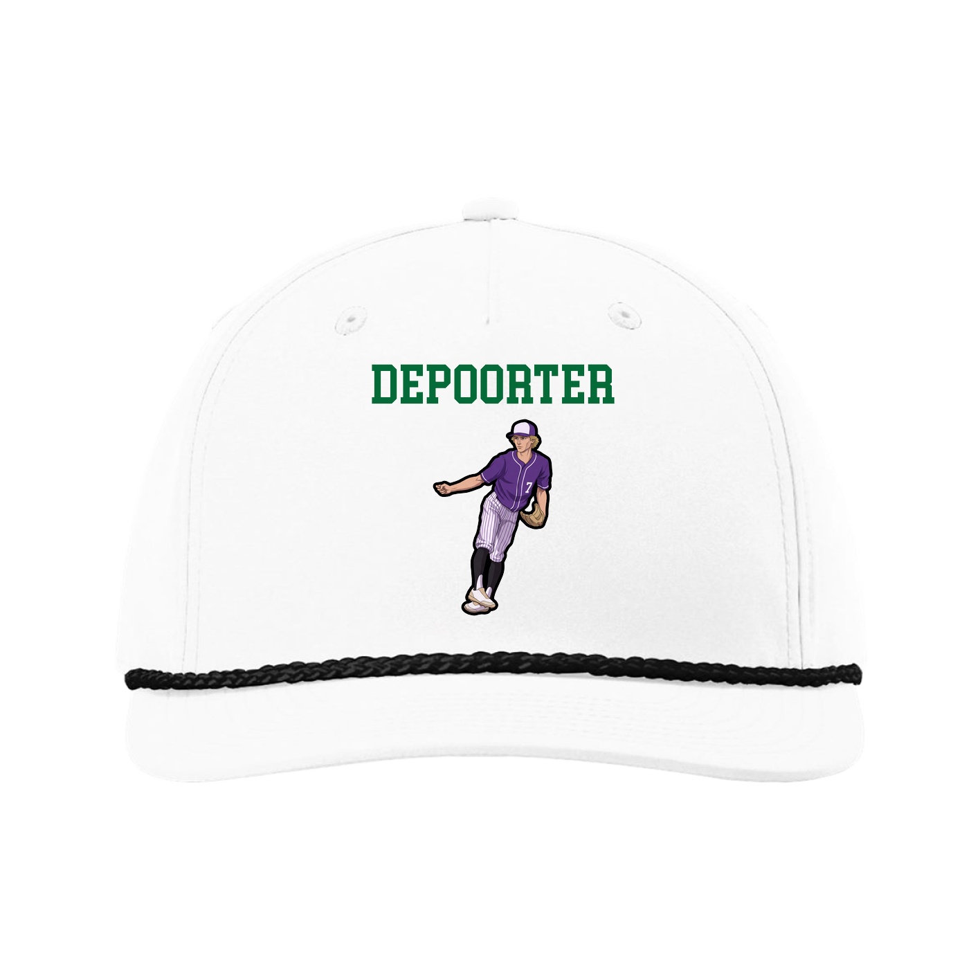 Five-Panel Classic Rope Cap — Shirsey in White