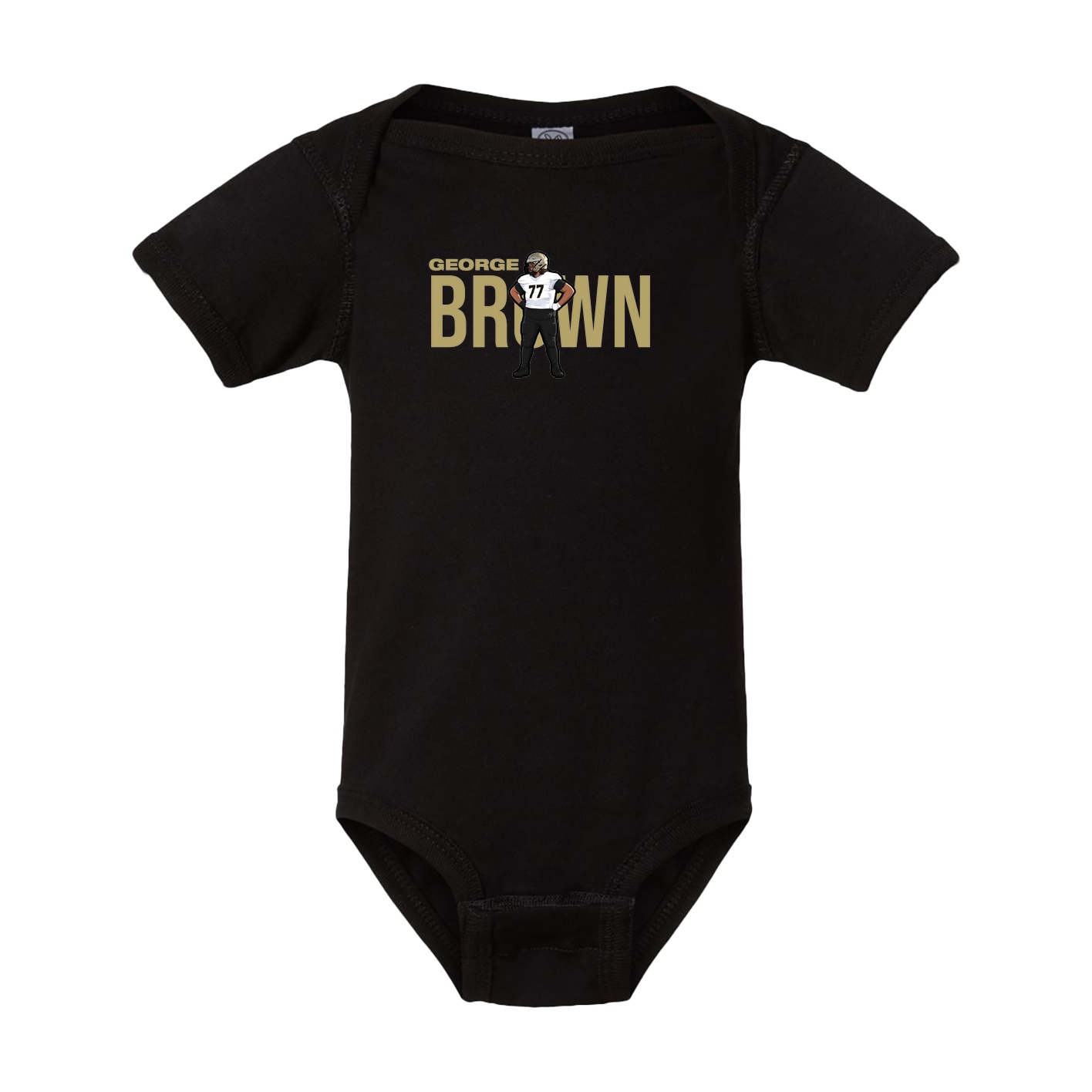 Baby Onesie — Player Name in Black