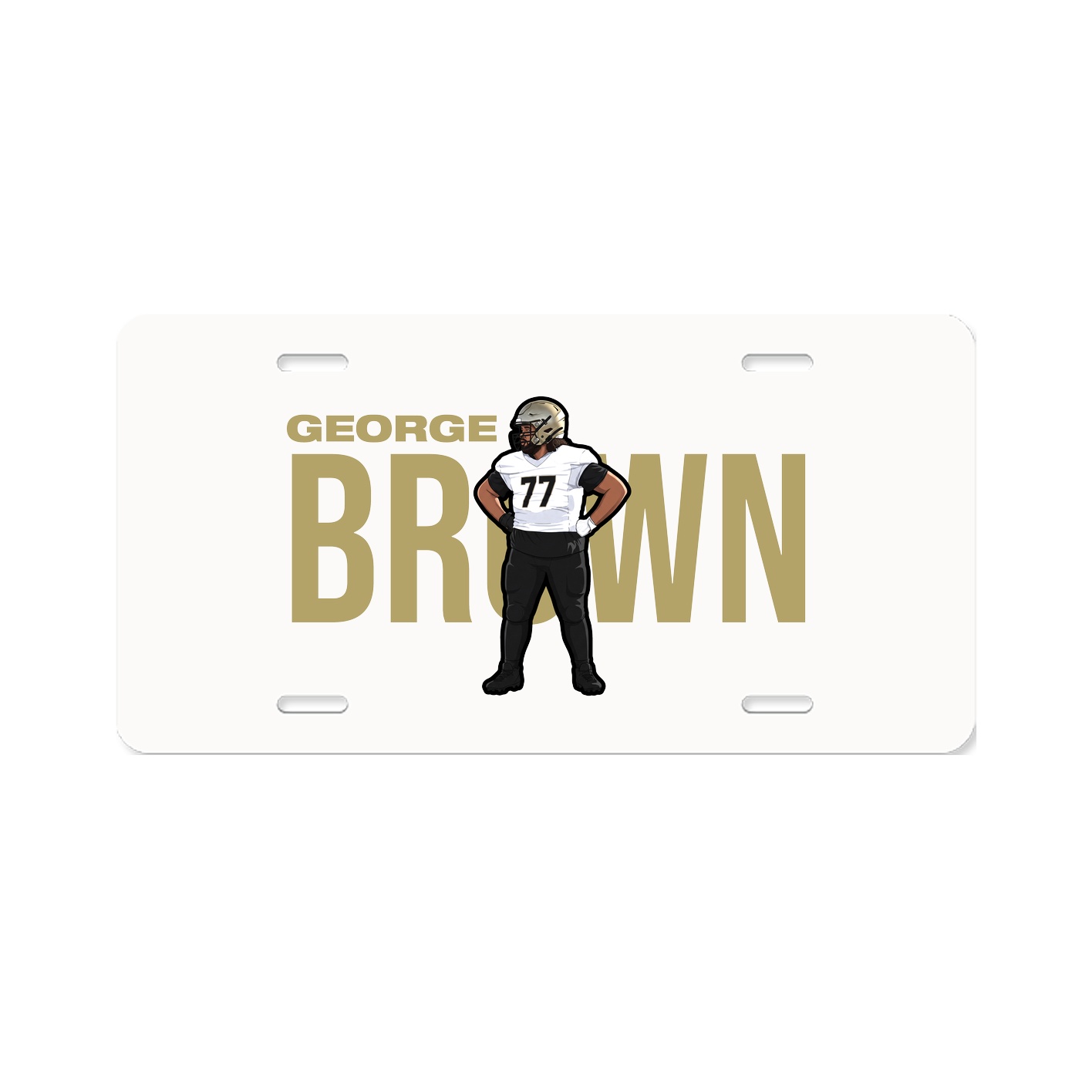 License Plate — Player Name in Classic