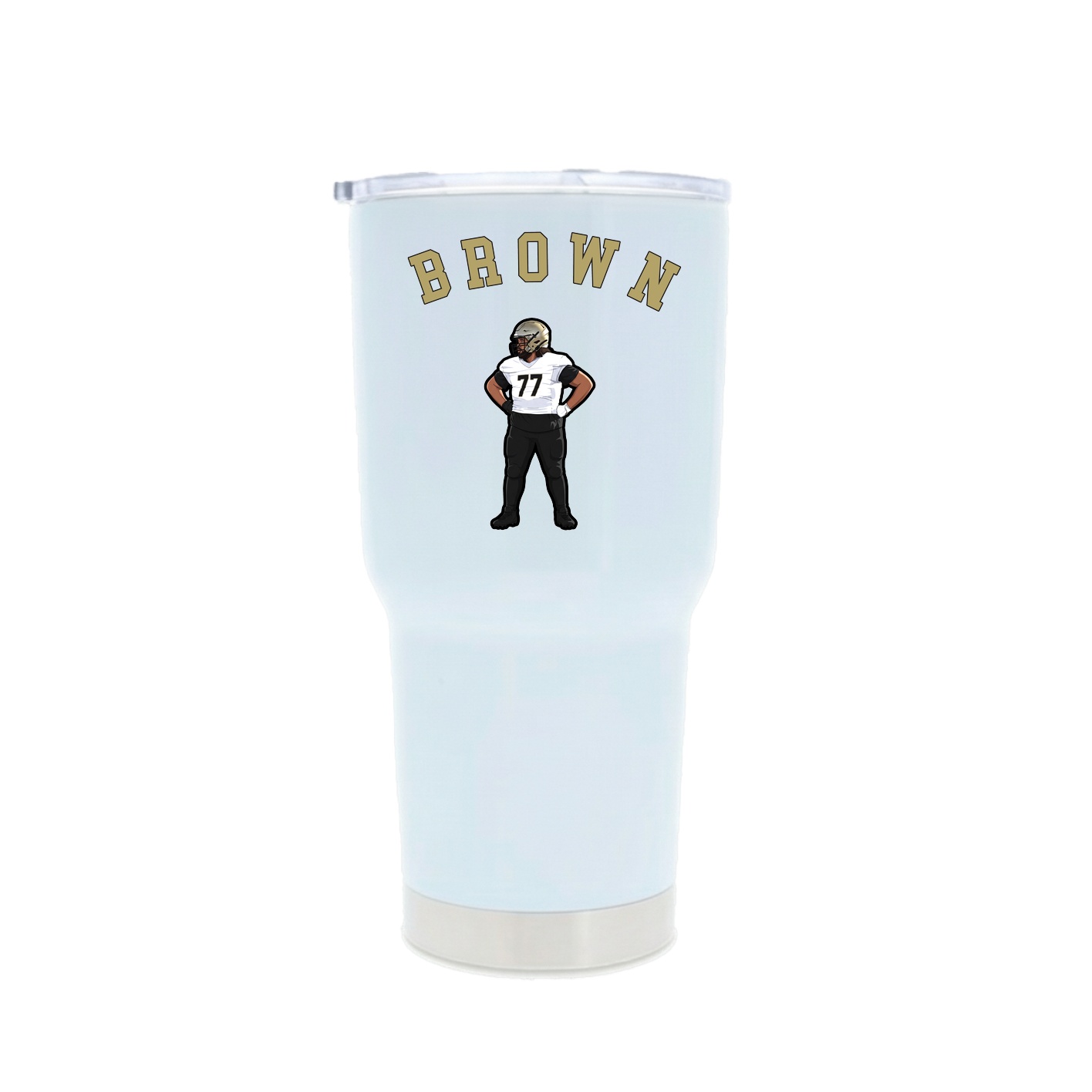 30oz Stainless Steel Tumbler — Shirsey Arch in White