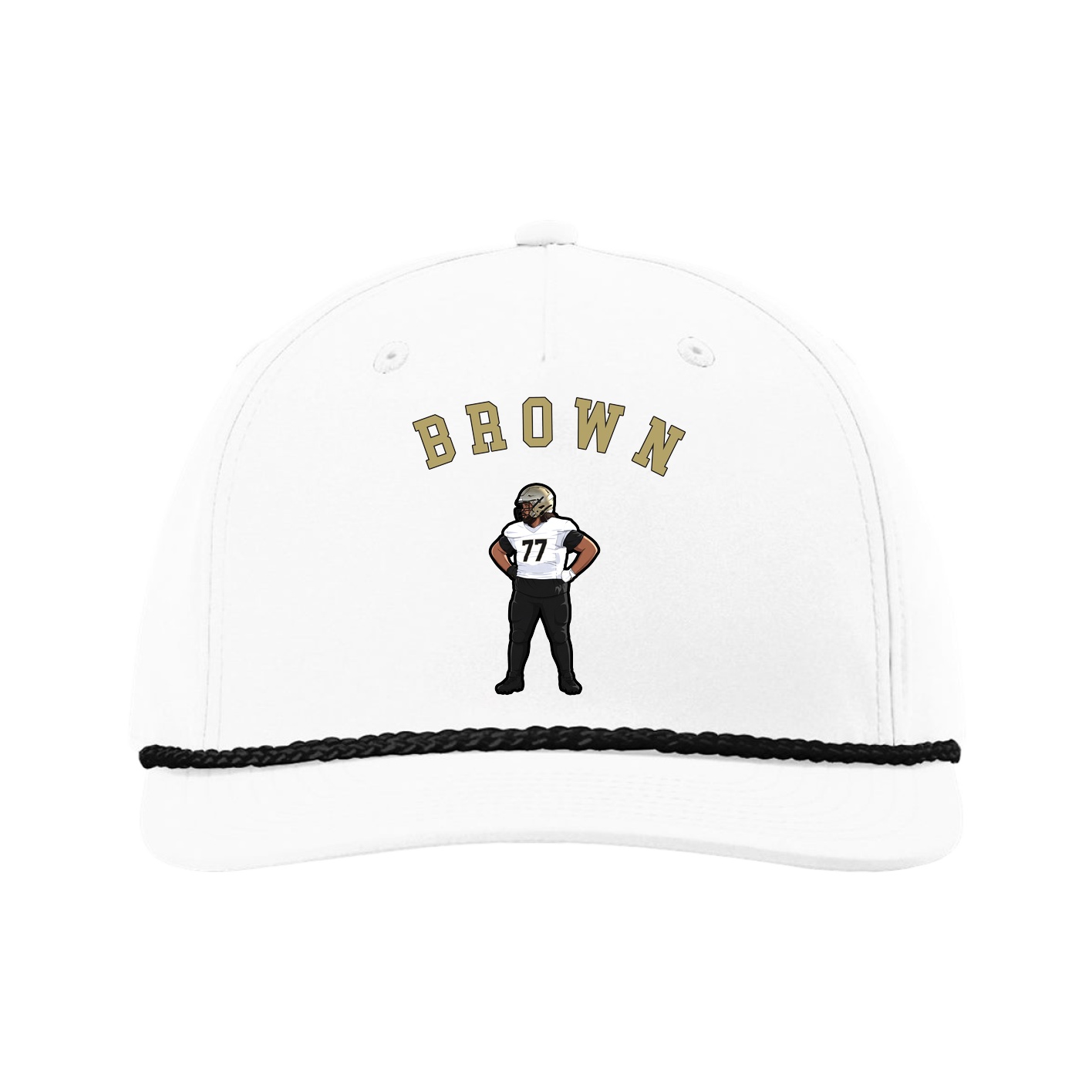 Five-Panel Classic Rope Cap — Shirsey Arch in White