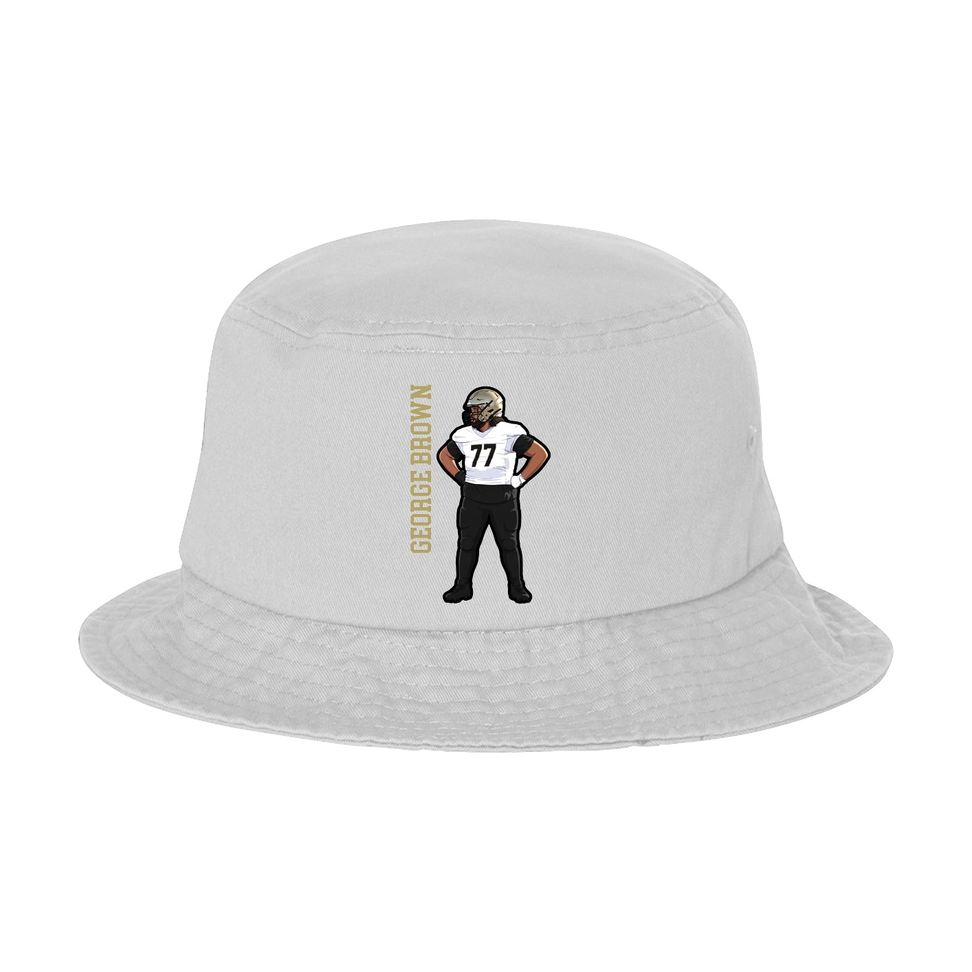 Bucket Cap — Name Vertical in White