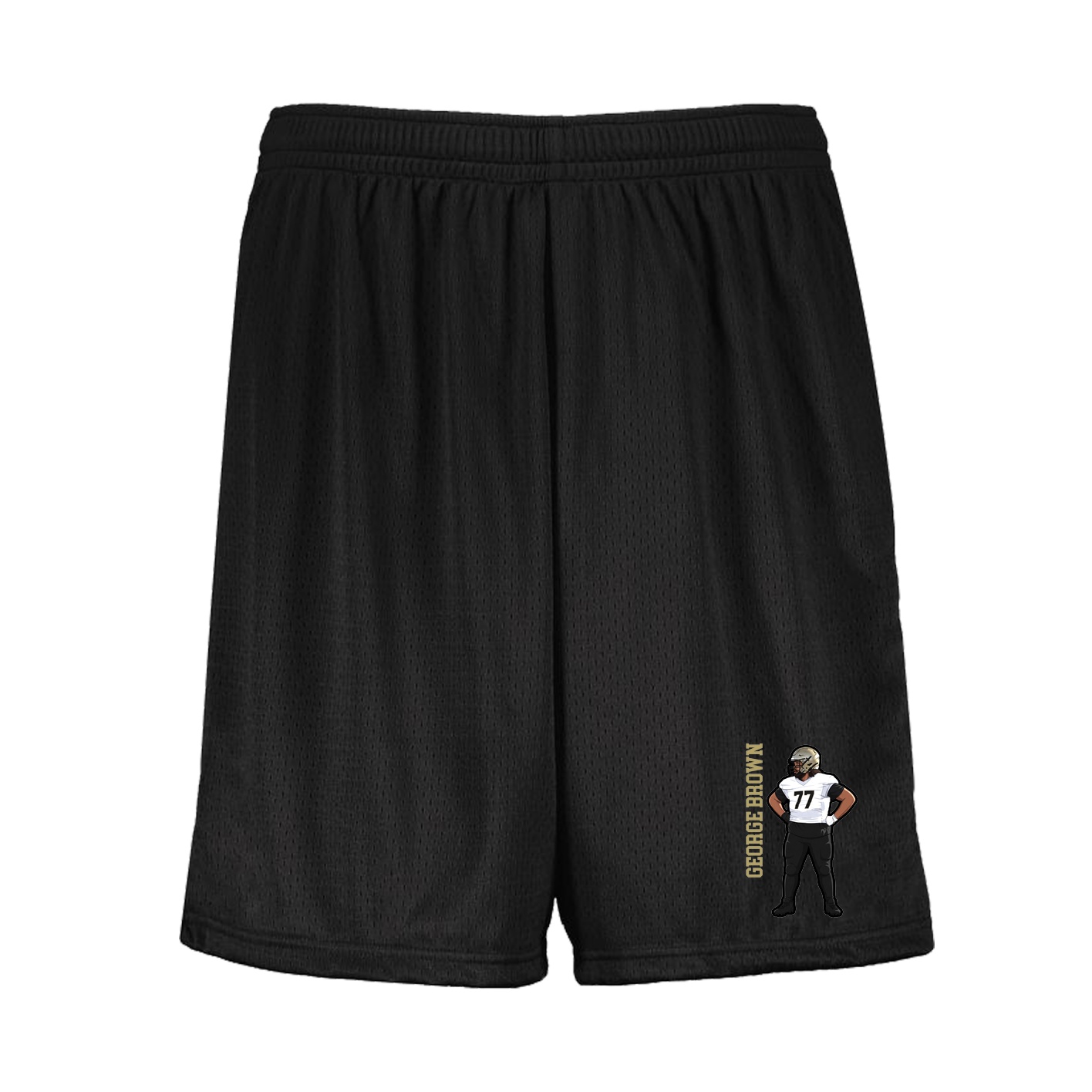 Shorts — Name Vertical in Black