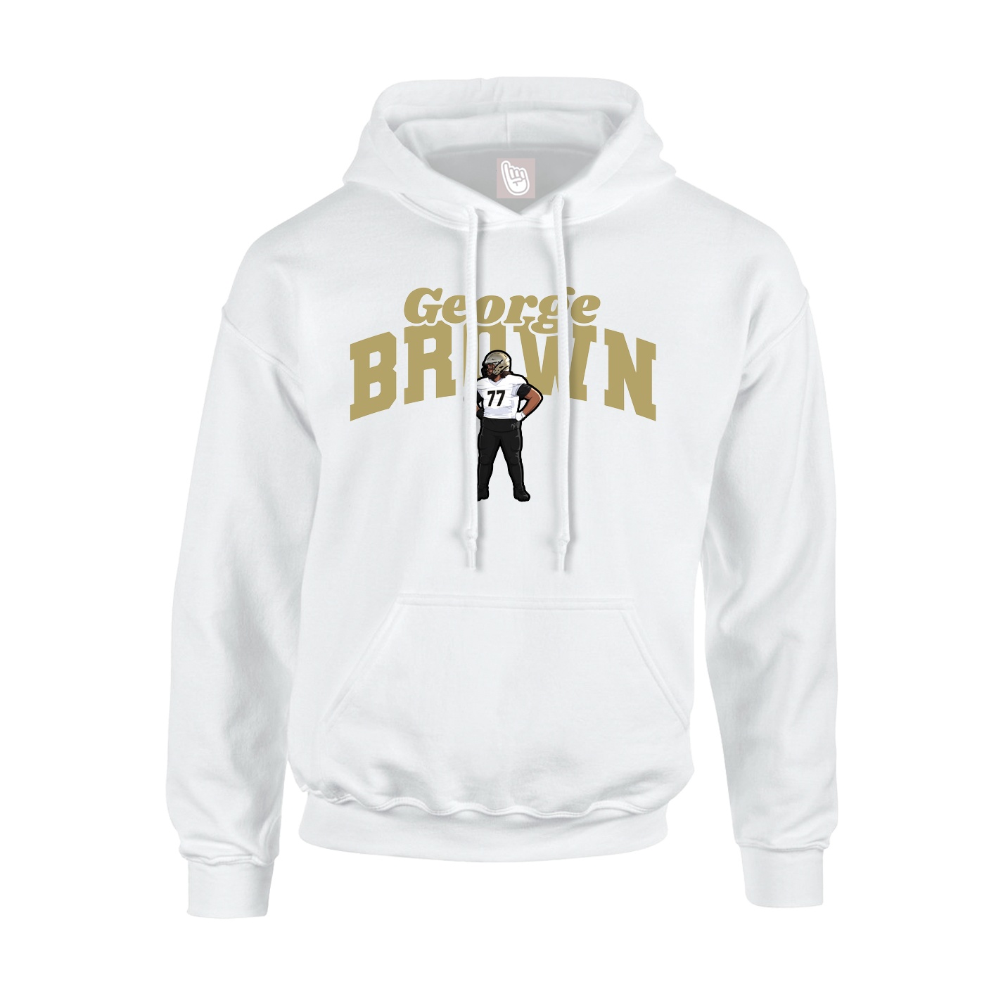 Hoodie — Signature Arch in White