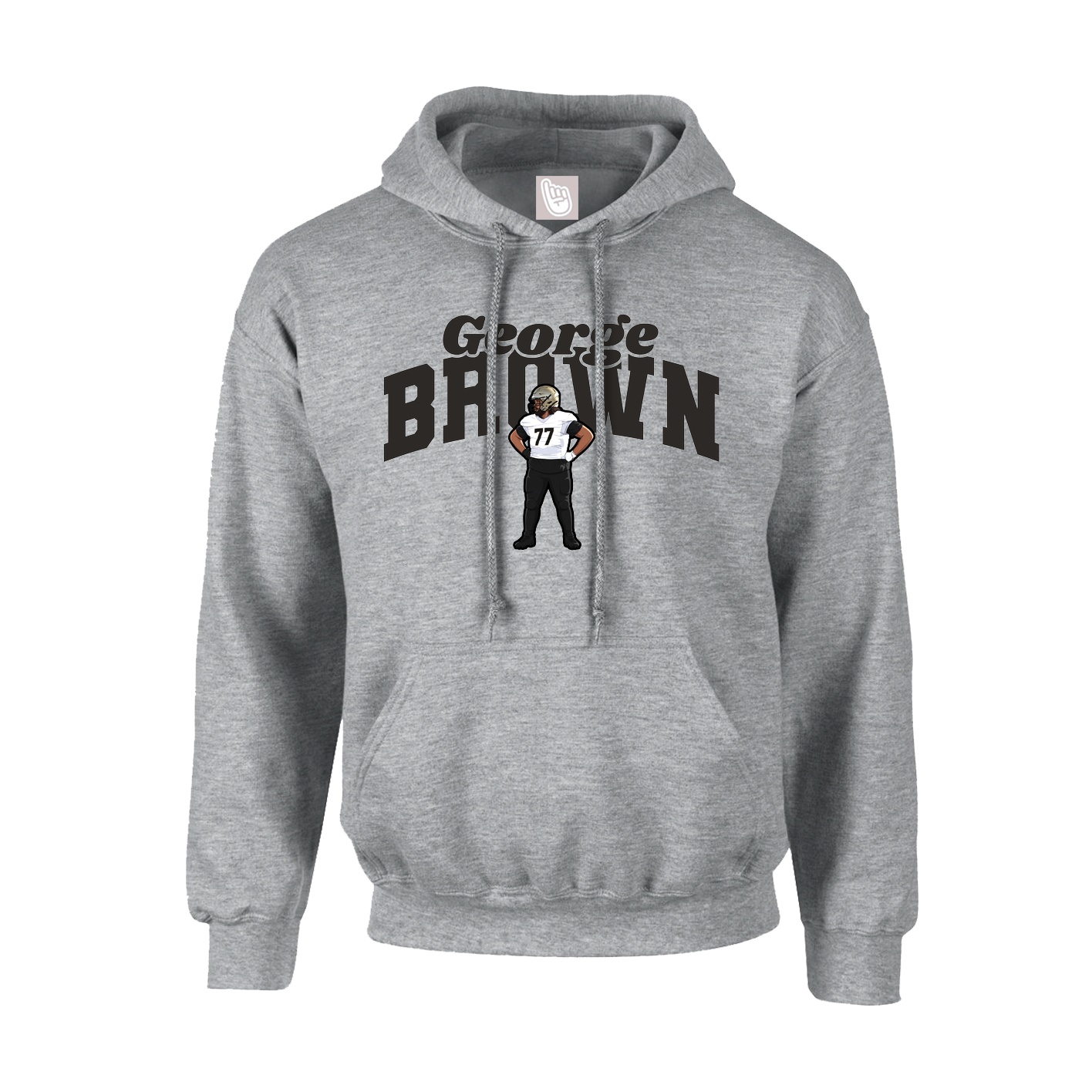 Youth Hoodie — Signature Arch in Grey