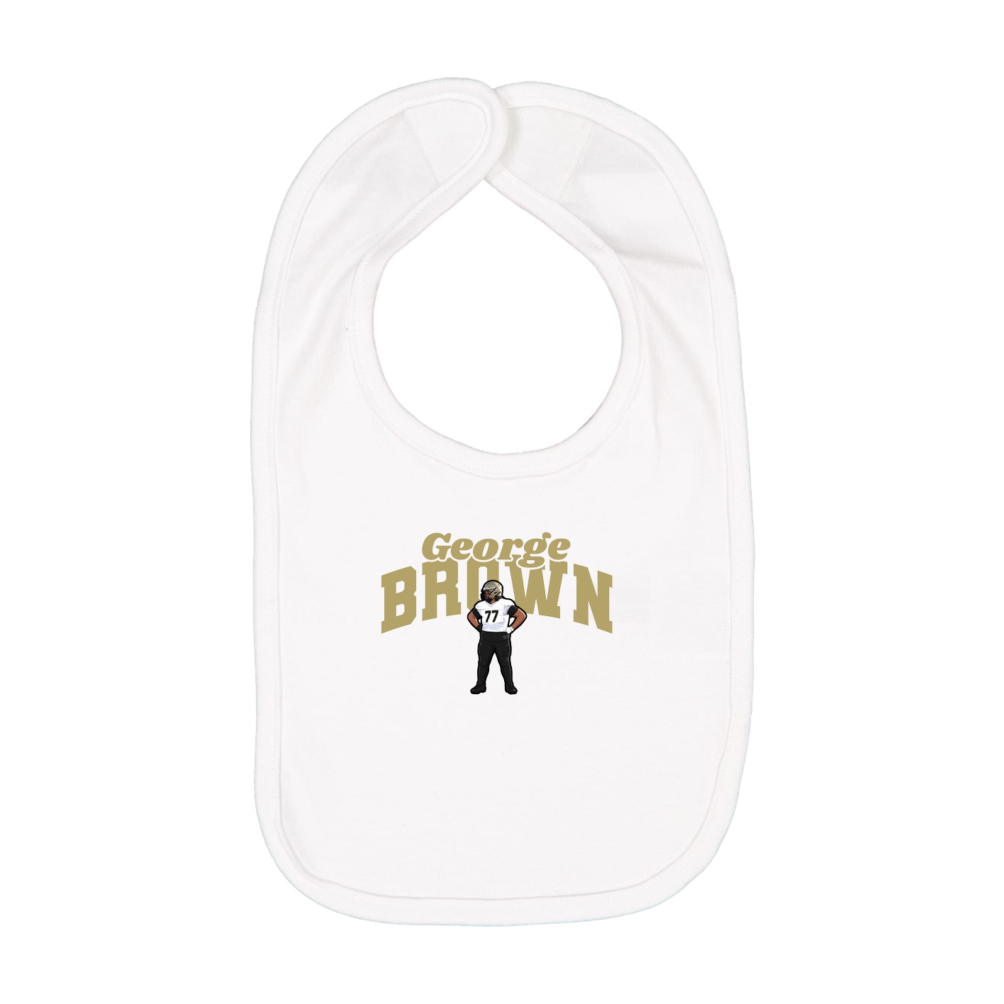 Infant Bib — Signature Arch in White