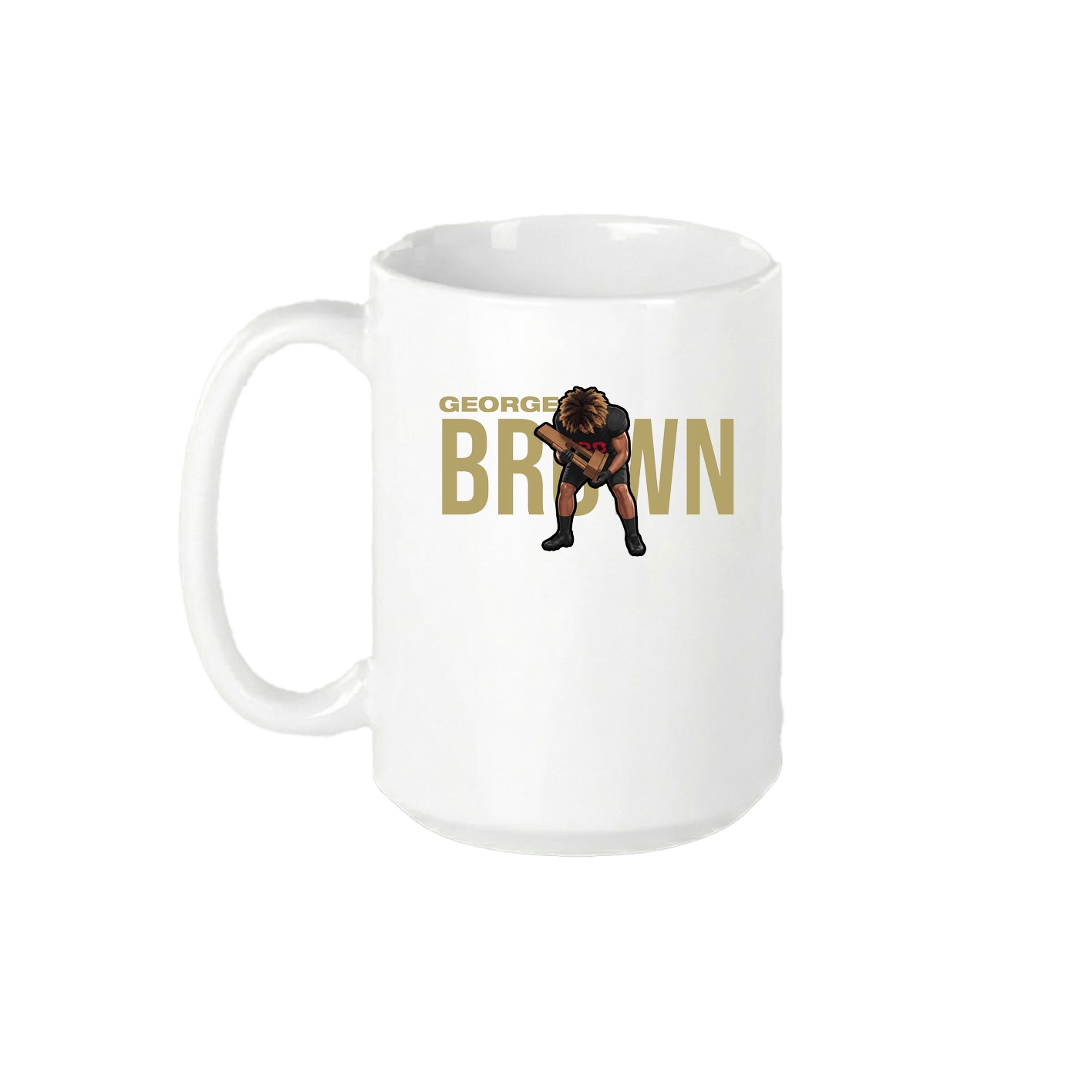 15oz Coffee Mug — Player Name in White