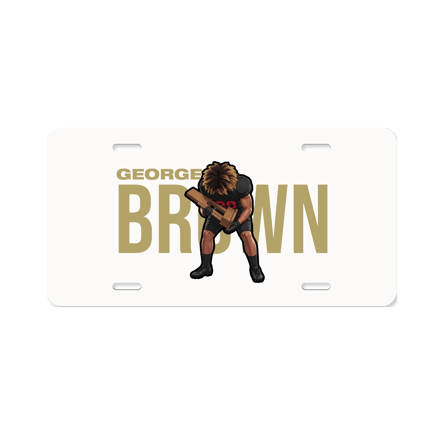 License Plate — Player Name in Classic