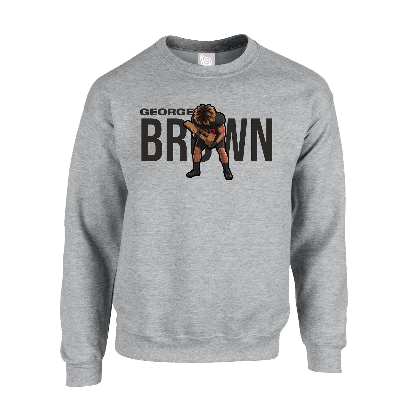 Fleece Crew — Player Name in Grey