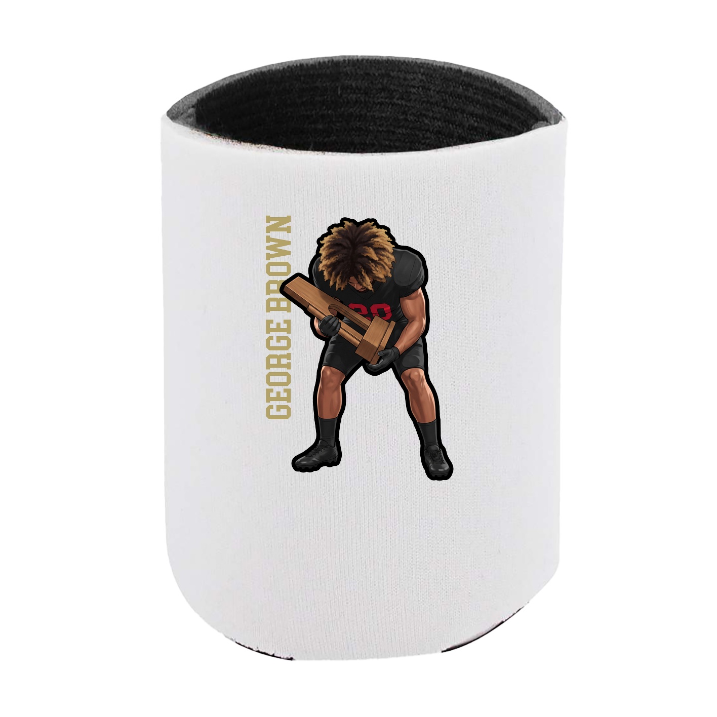 Can Holder — Name Vertical in White