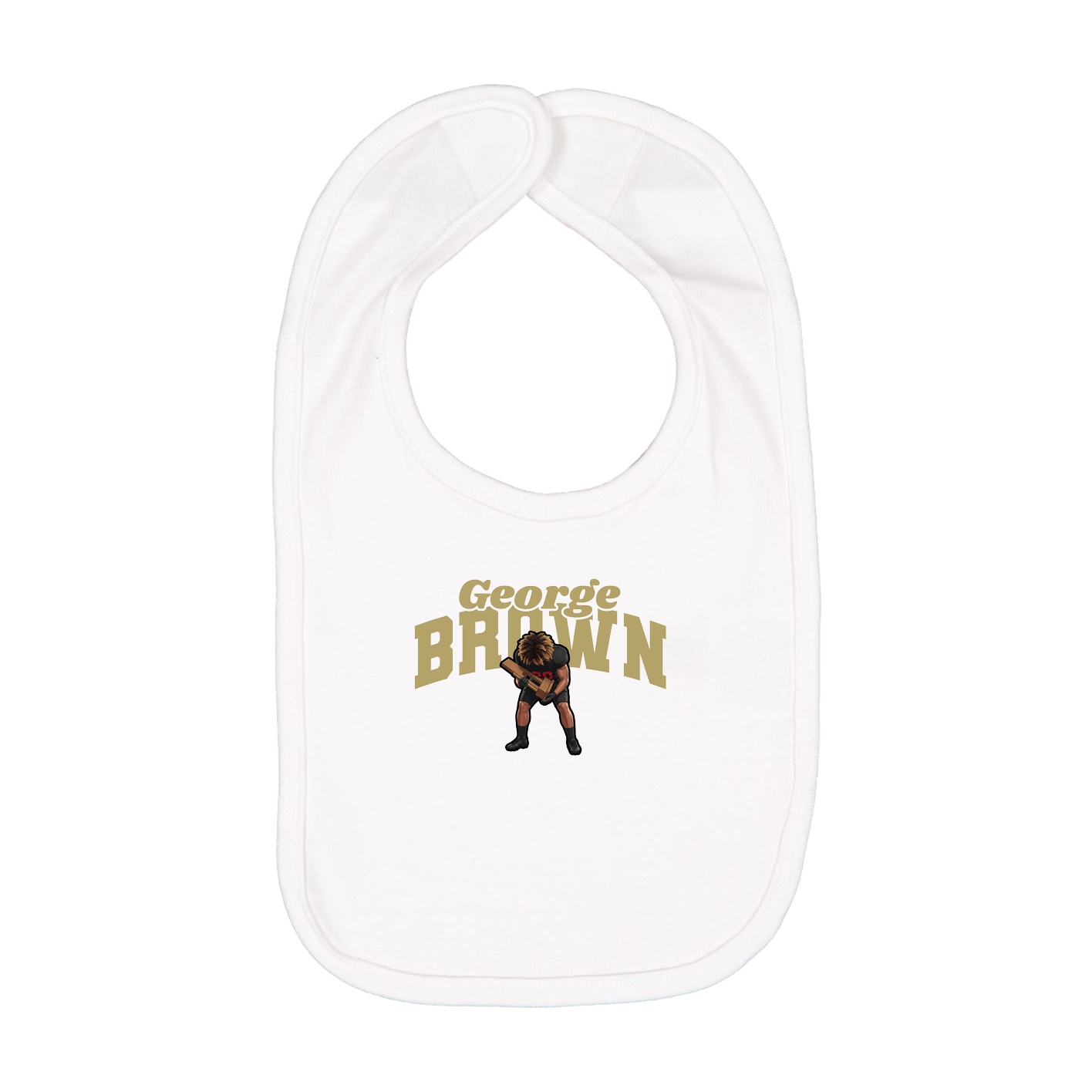 Infant Bib — Signature Arch in White