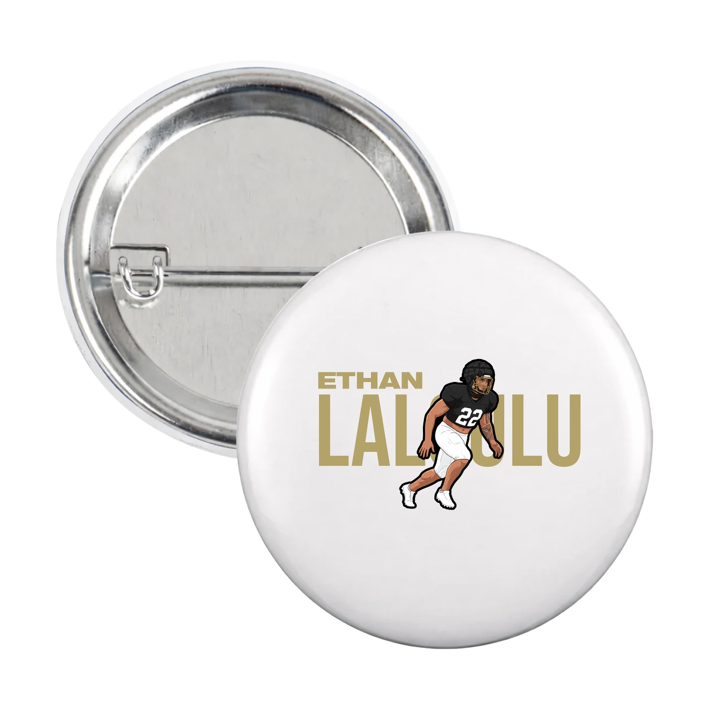 Game Day Button — Player Name in White