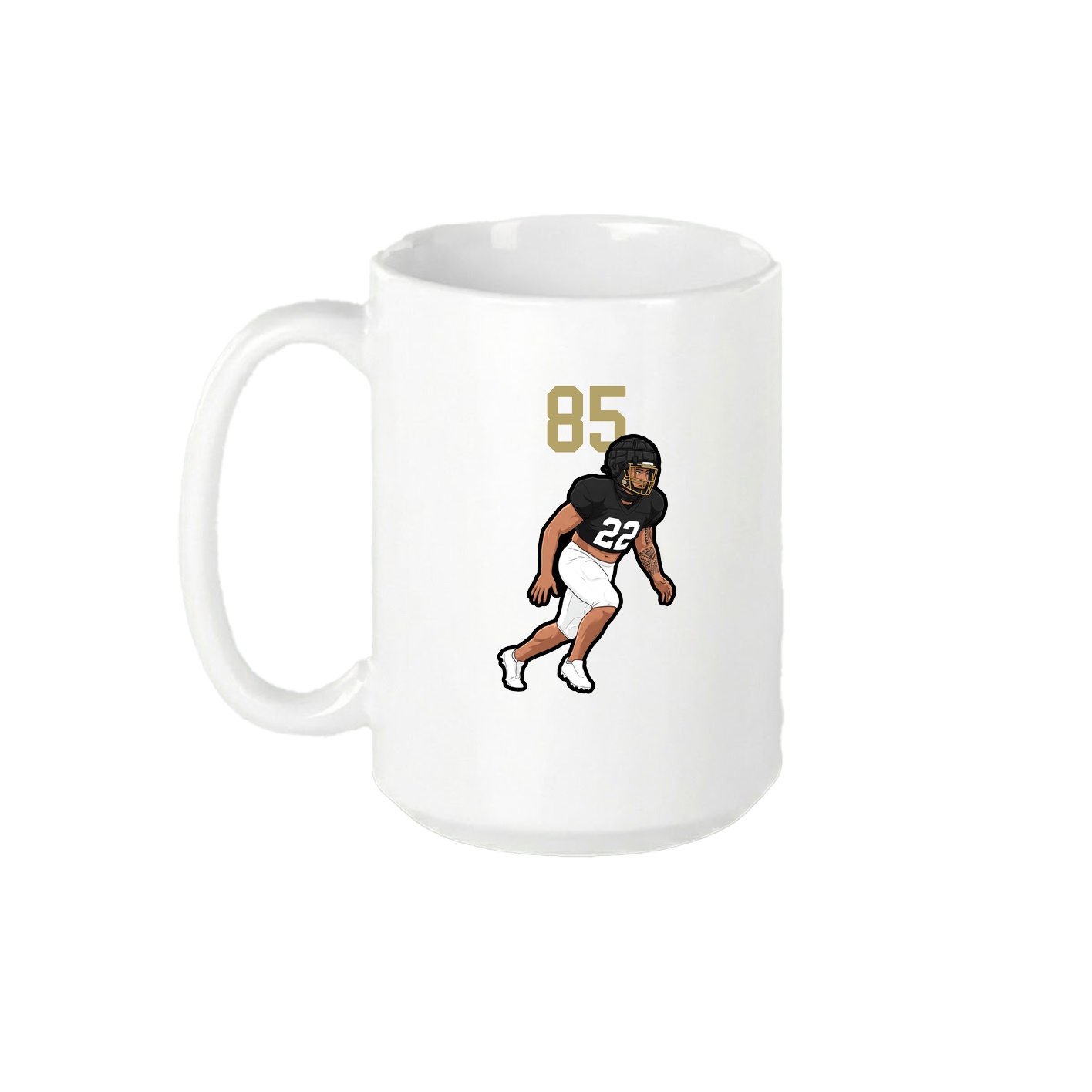 15oz Coffee Mug — Number Top in White