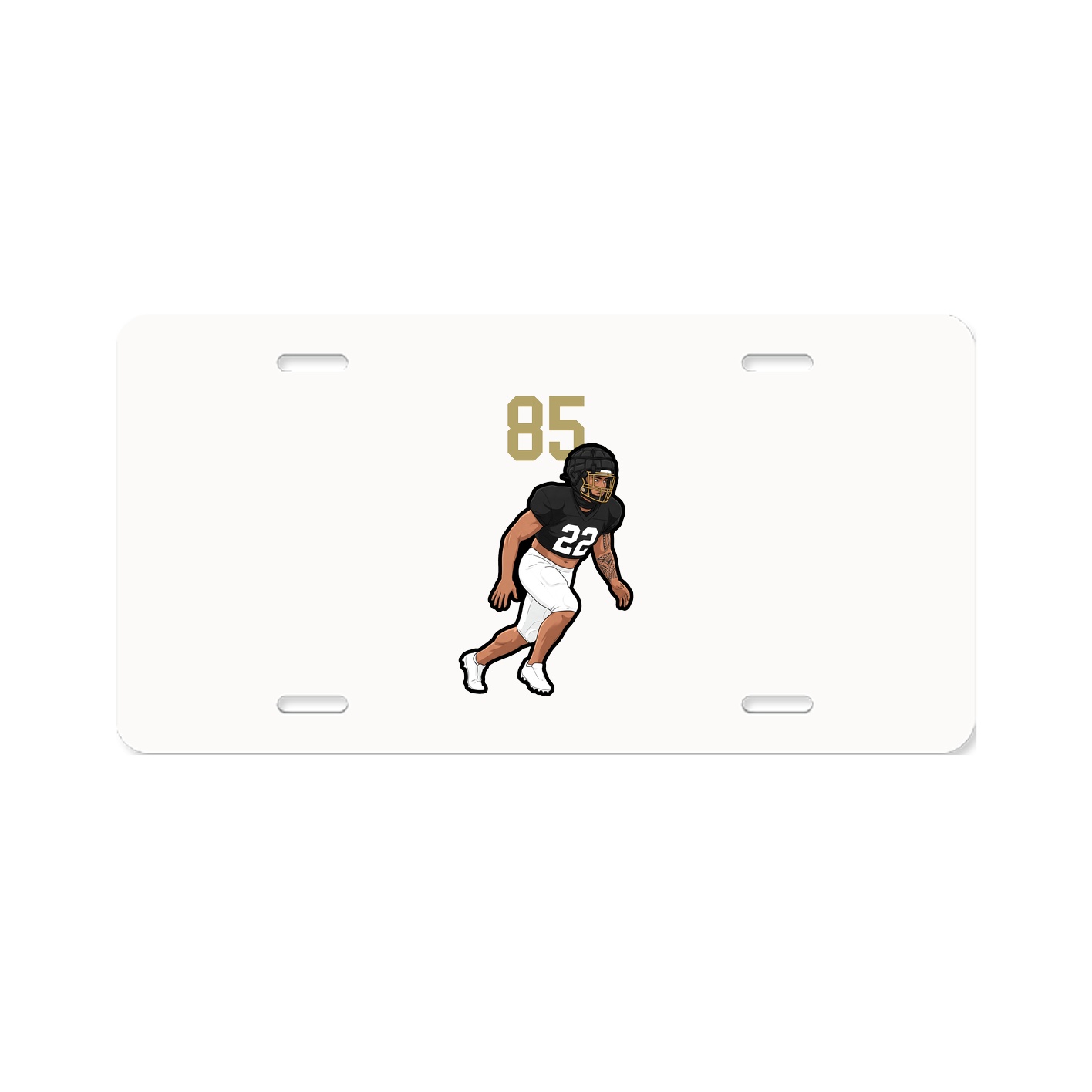 License Plate — Number Top in Classic