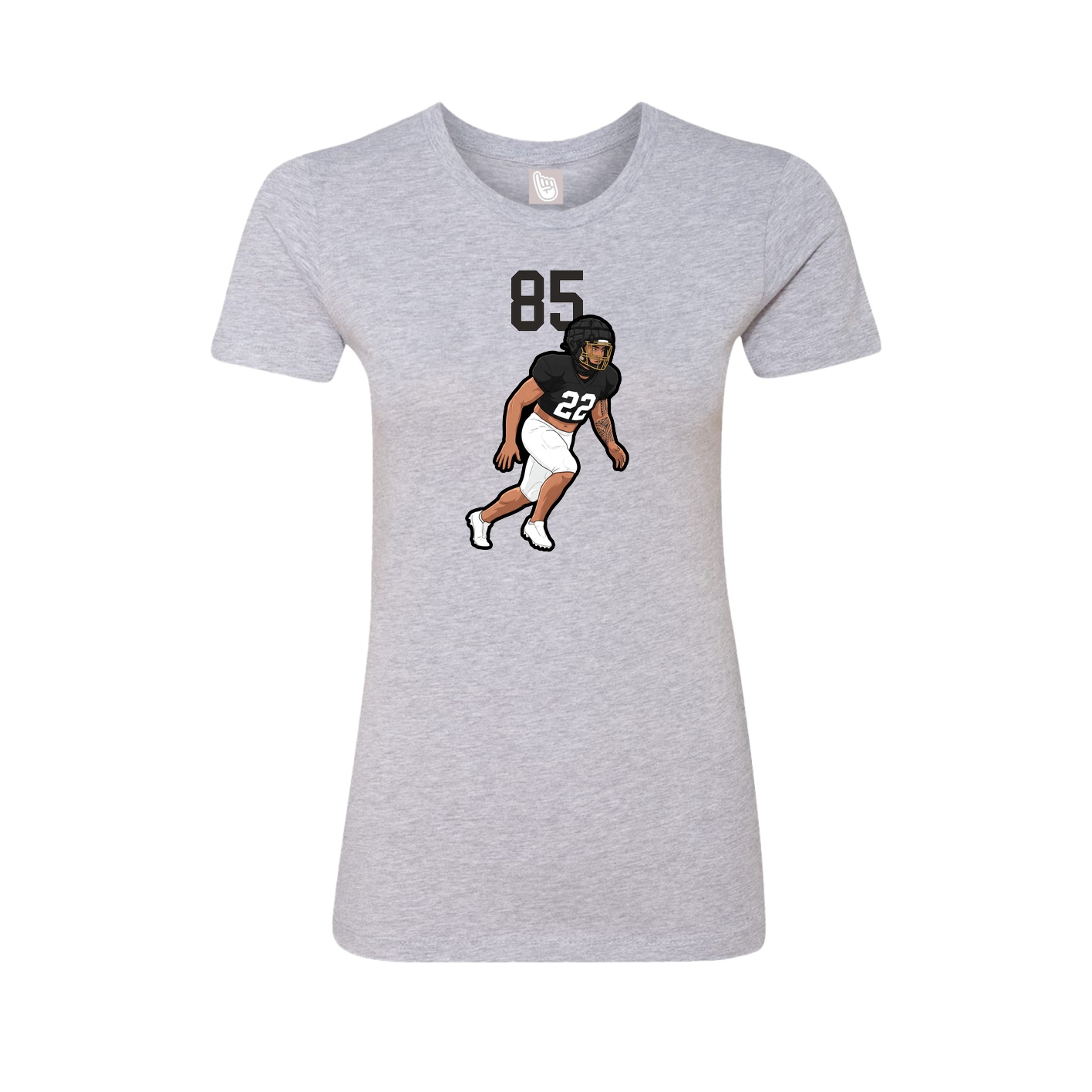 Womens Tee — Number Top in Grey