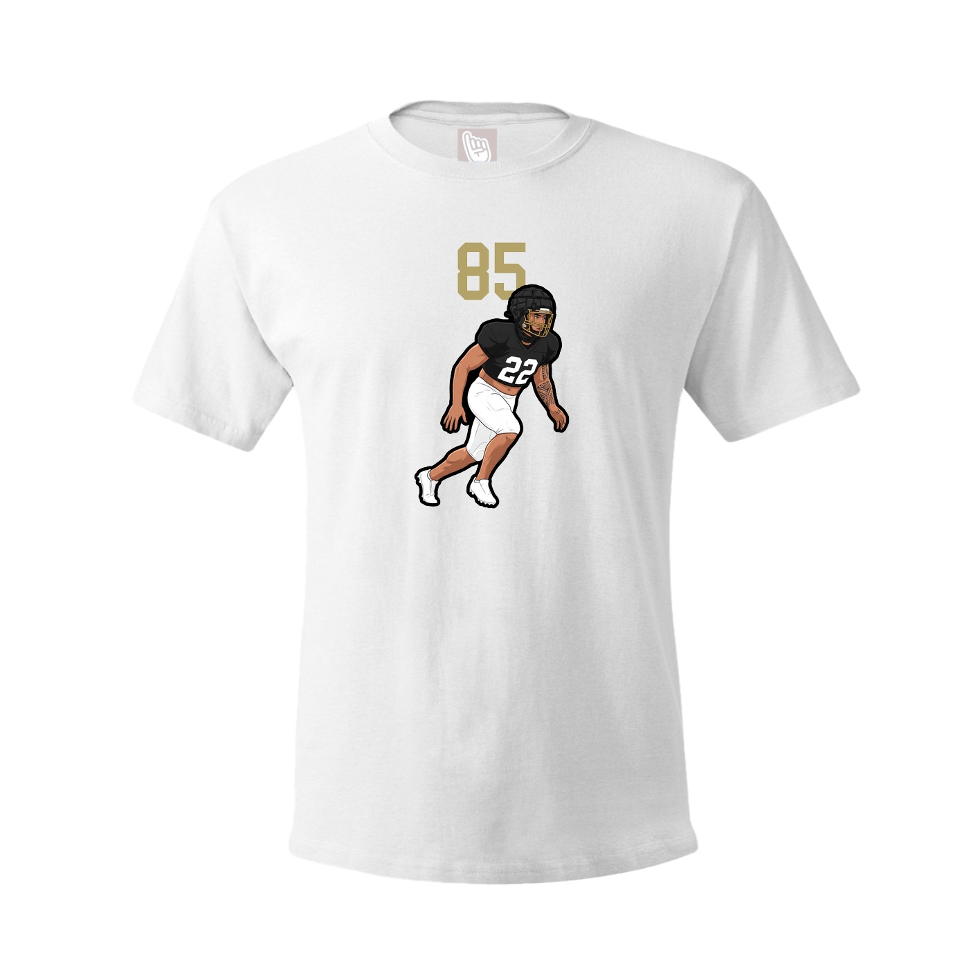 Youth Tee — Number Top in White