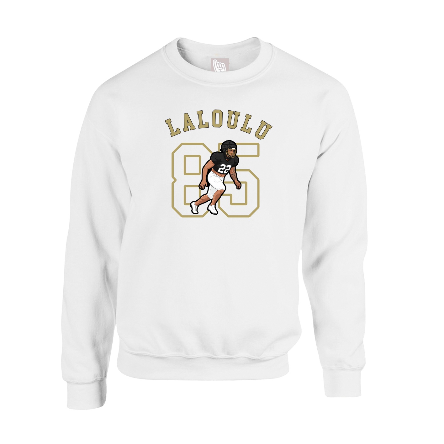 Fleece Crew — Shirsey Arch in White