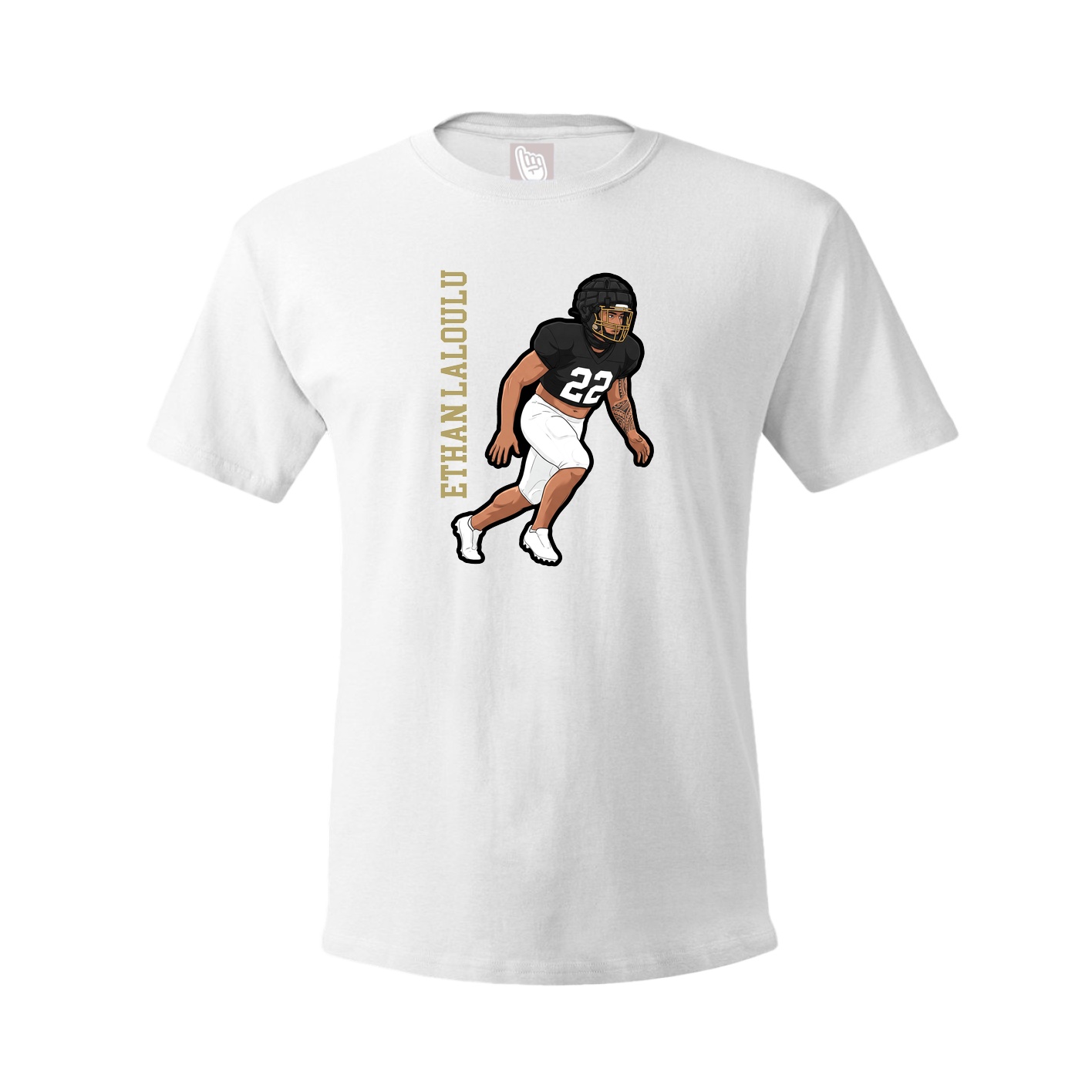 Tee — Name Vertical in White