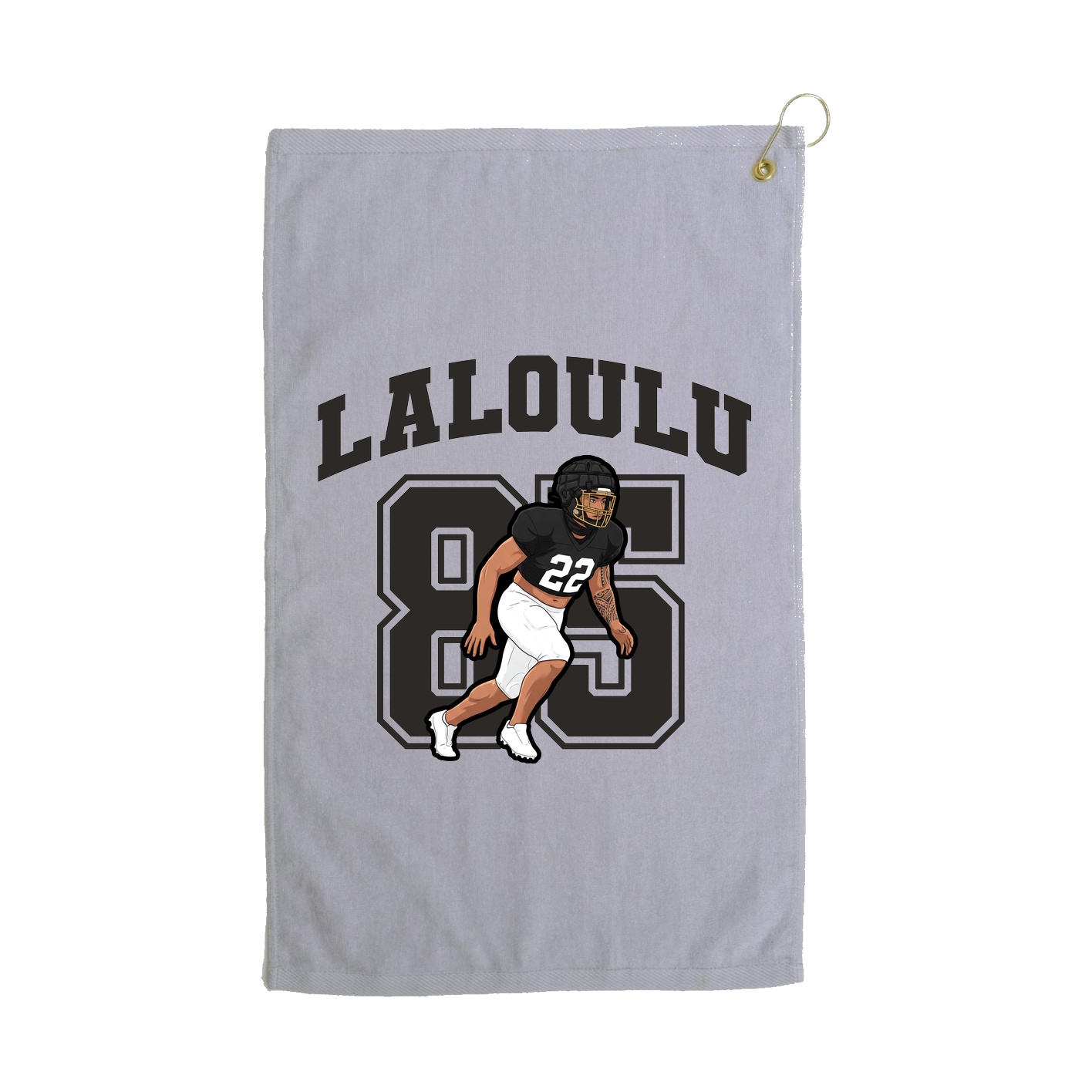 Golf Towel — Number in Grey