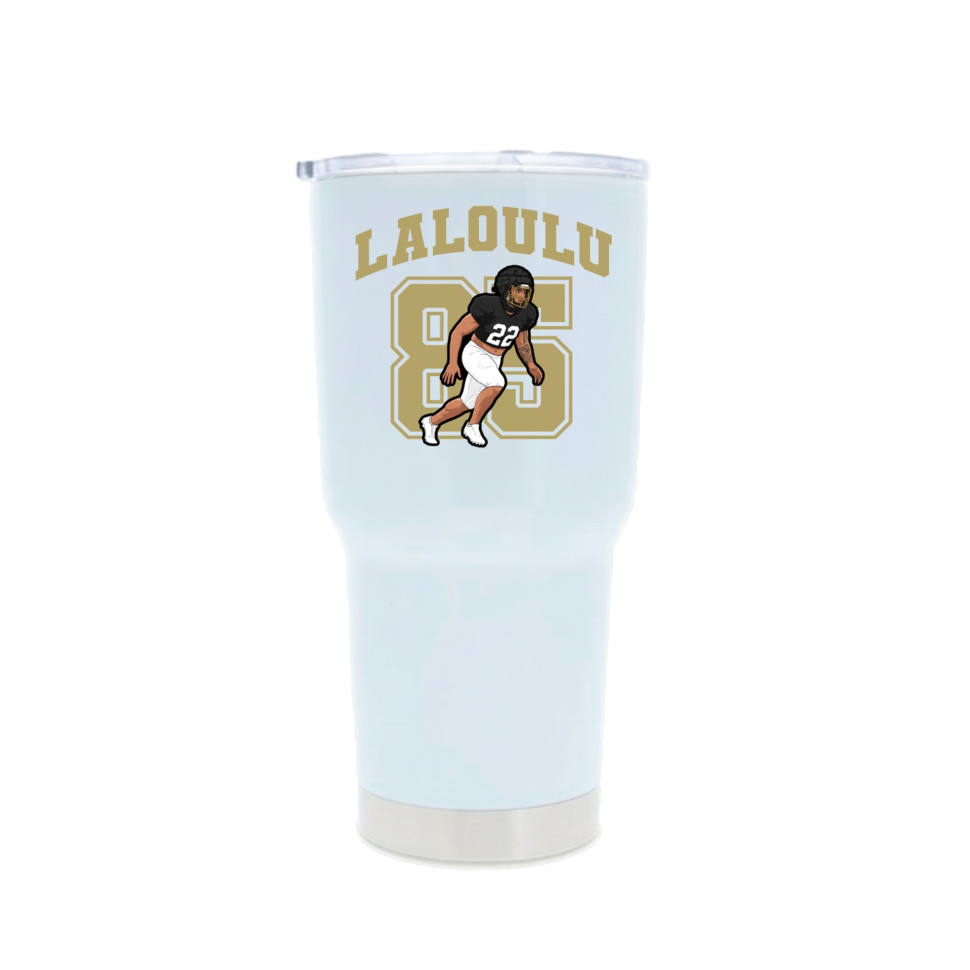 30oz Stainless Steel Tumbler — Number in White