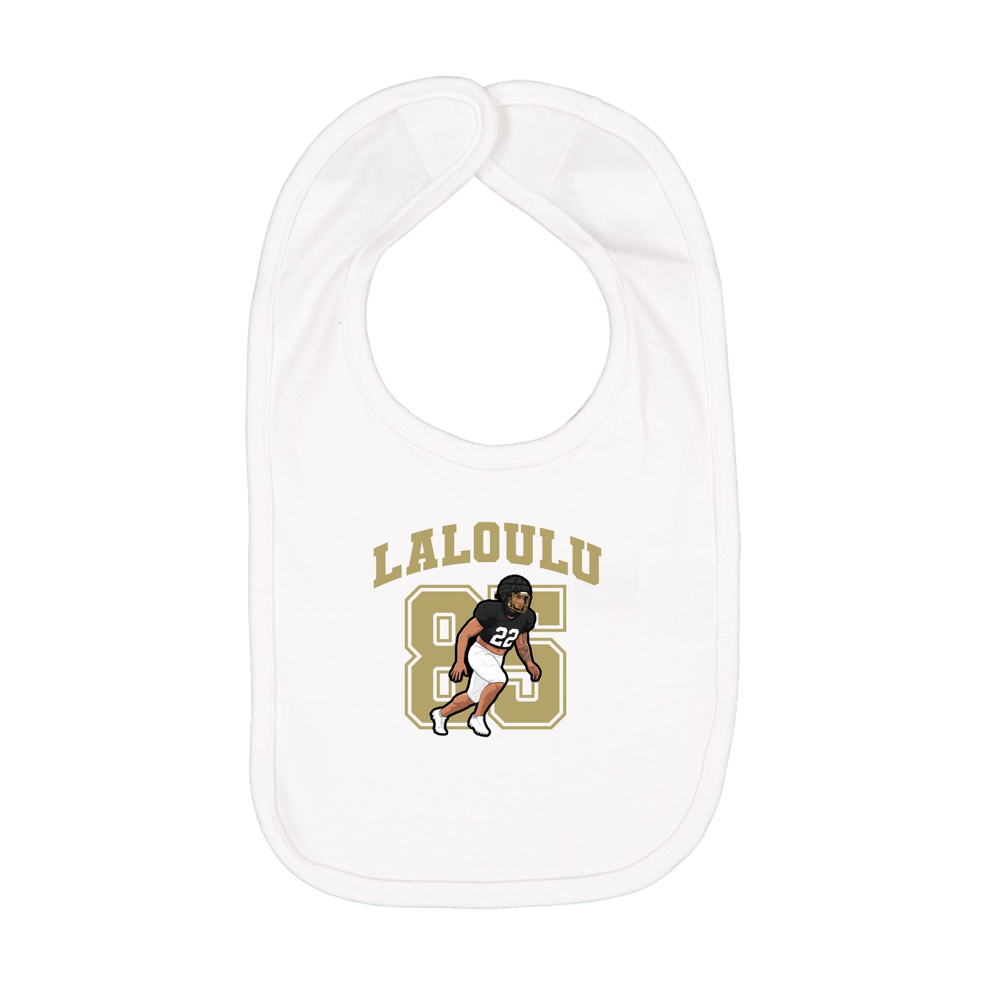 Infant Bib — Number in White