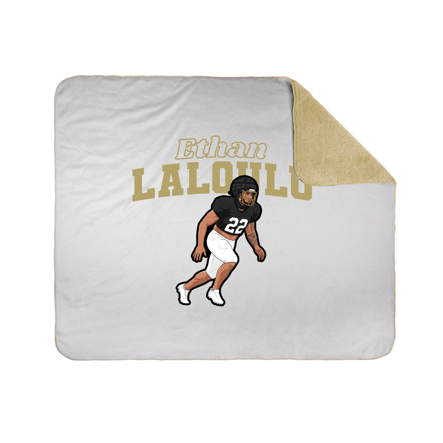 Throw Blanket — Name Arch in White