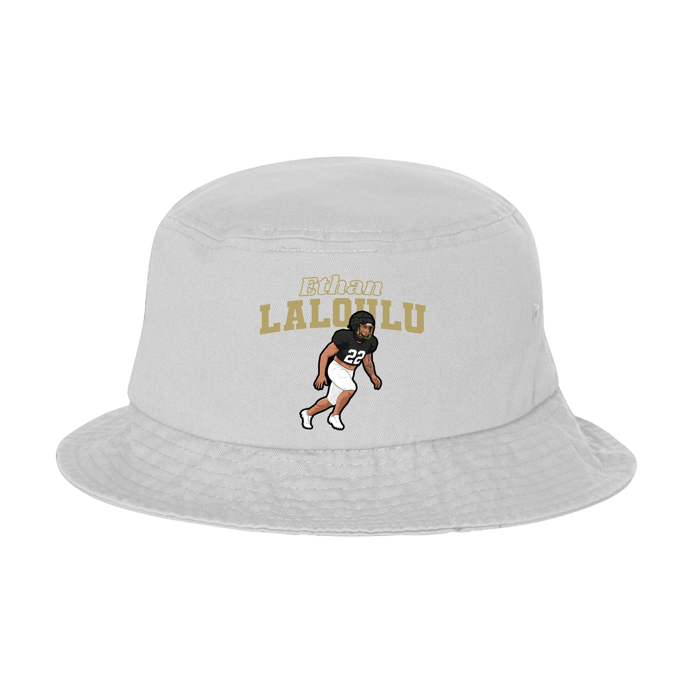 Bucket Cap — Name Arch in White