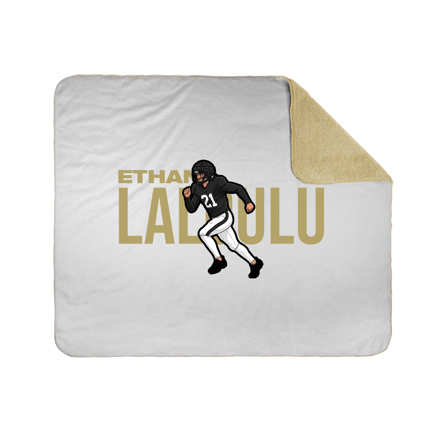 Throw Blanket — Player Name in White