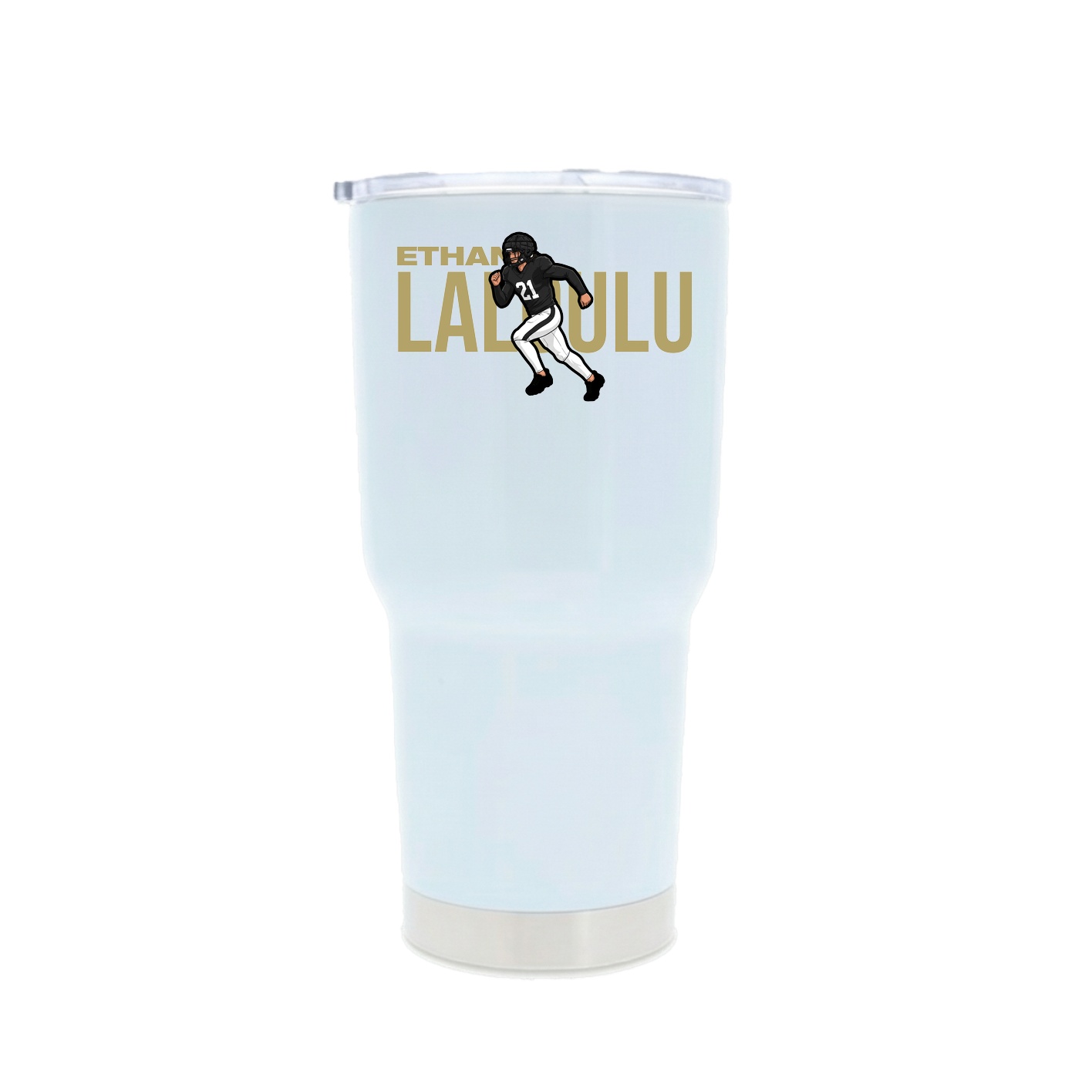 30oz Stainless Steel Tumbler — Player Name in White