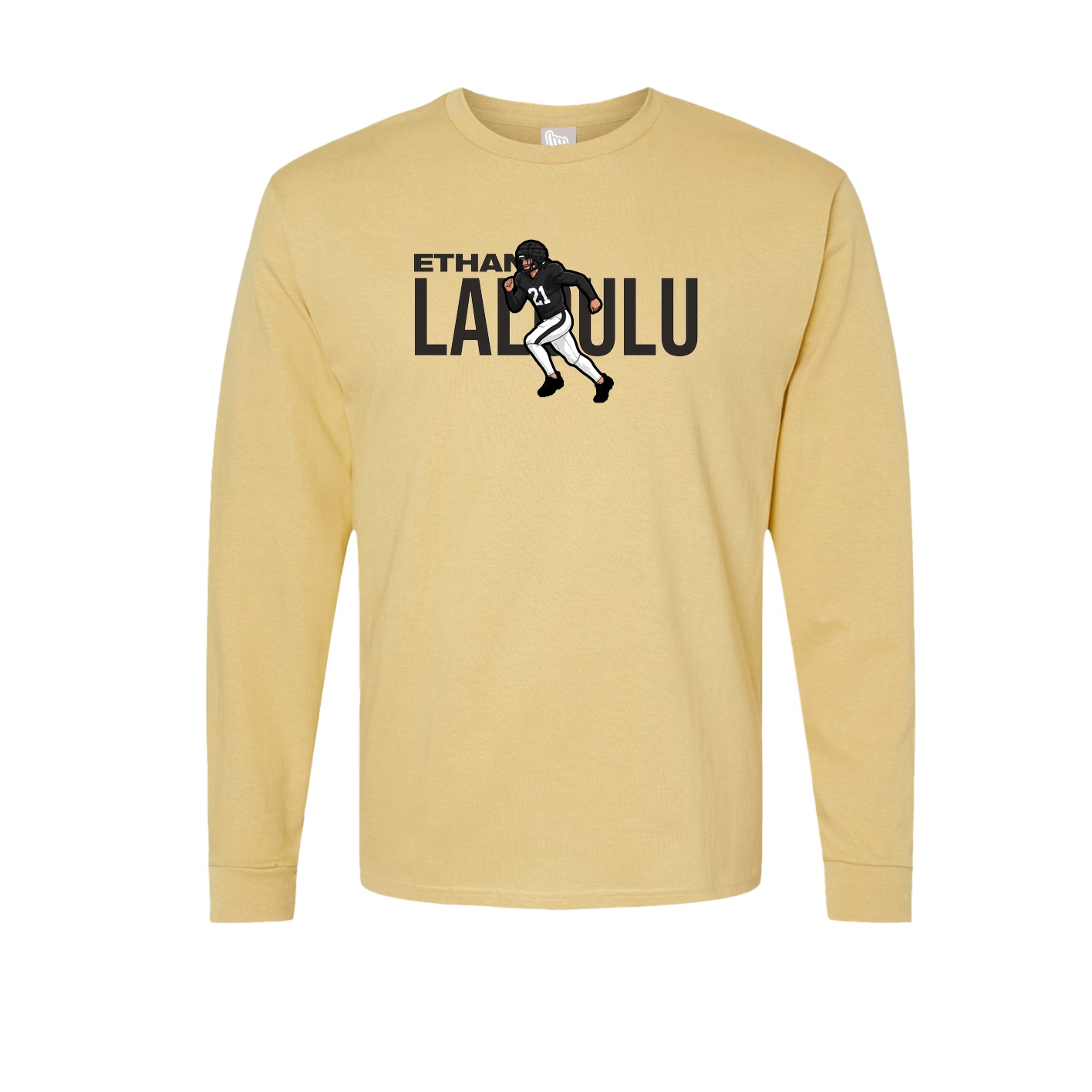 Long Sleeve Tee — Player Name in Vegas Gold