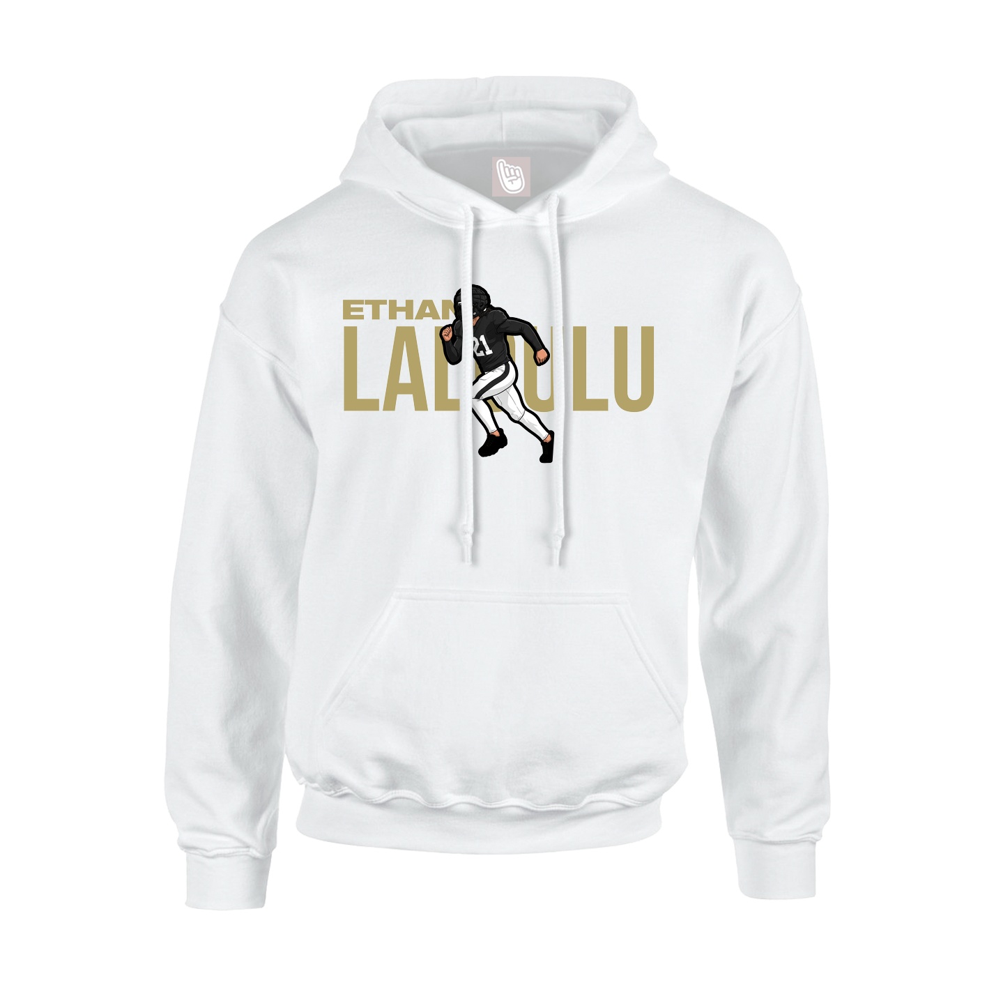 Youth Hoodie — Player Name in White